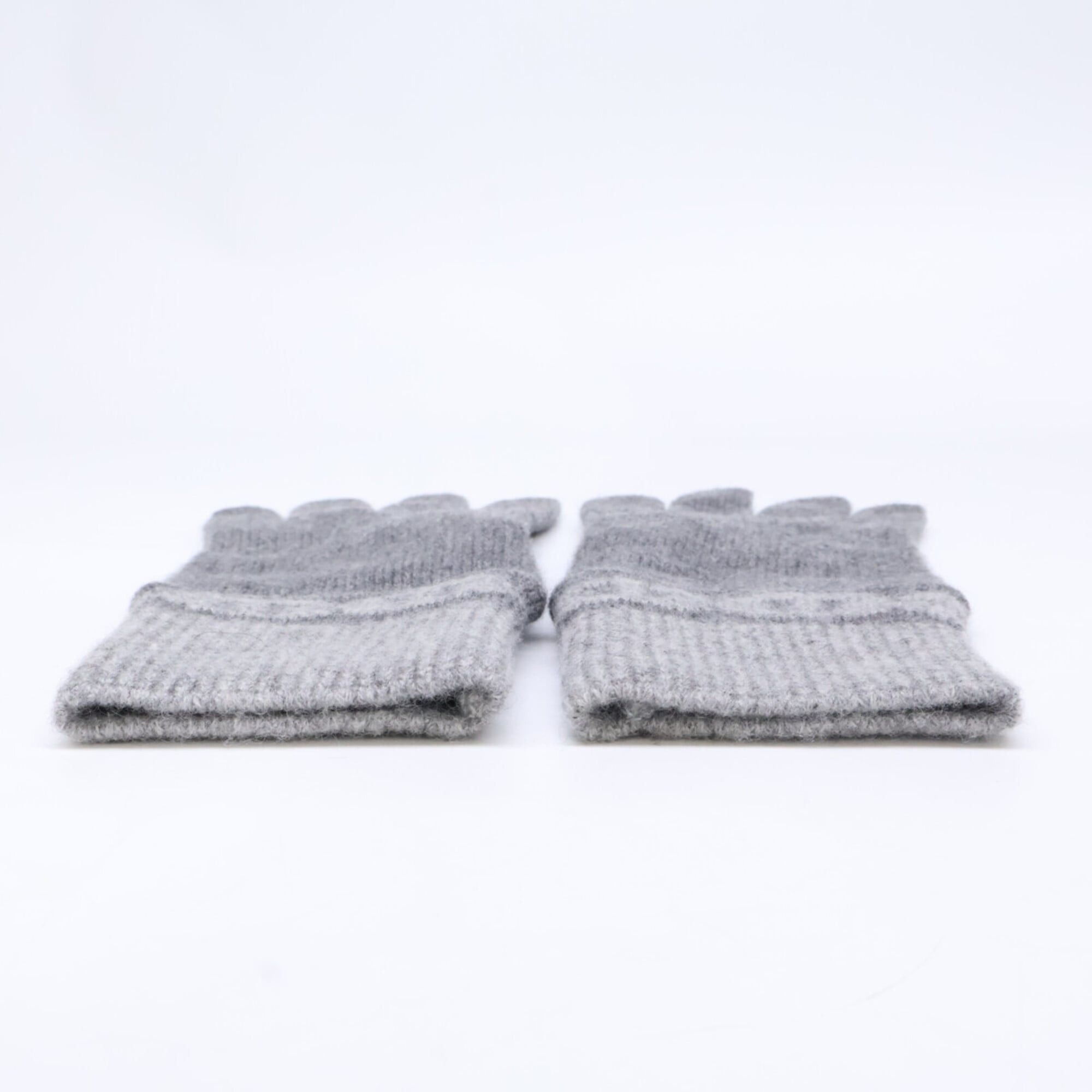 Hermes HERMES Heaven Chaine d'Ancre motif cashmere knit gloves, size M, Charbon flannel, women's. Size ONE SIZE - 3 Thumbnail