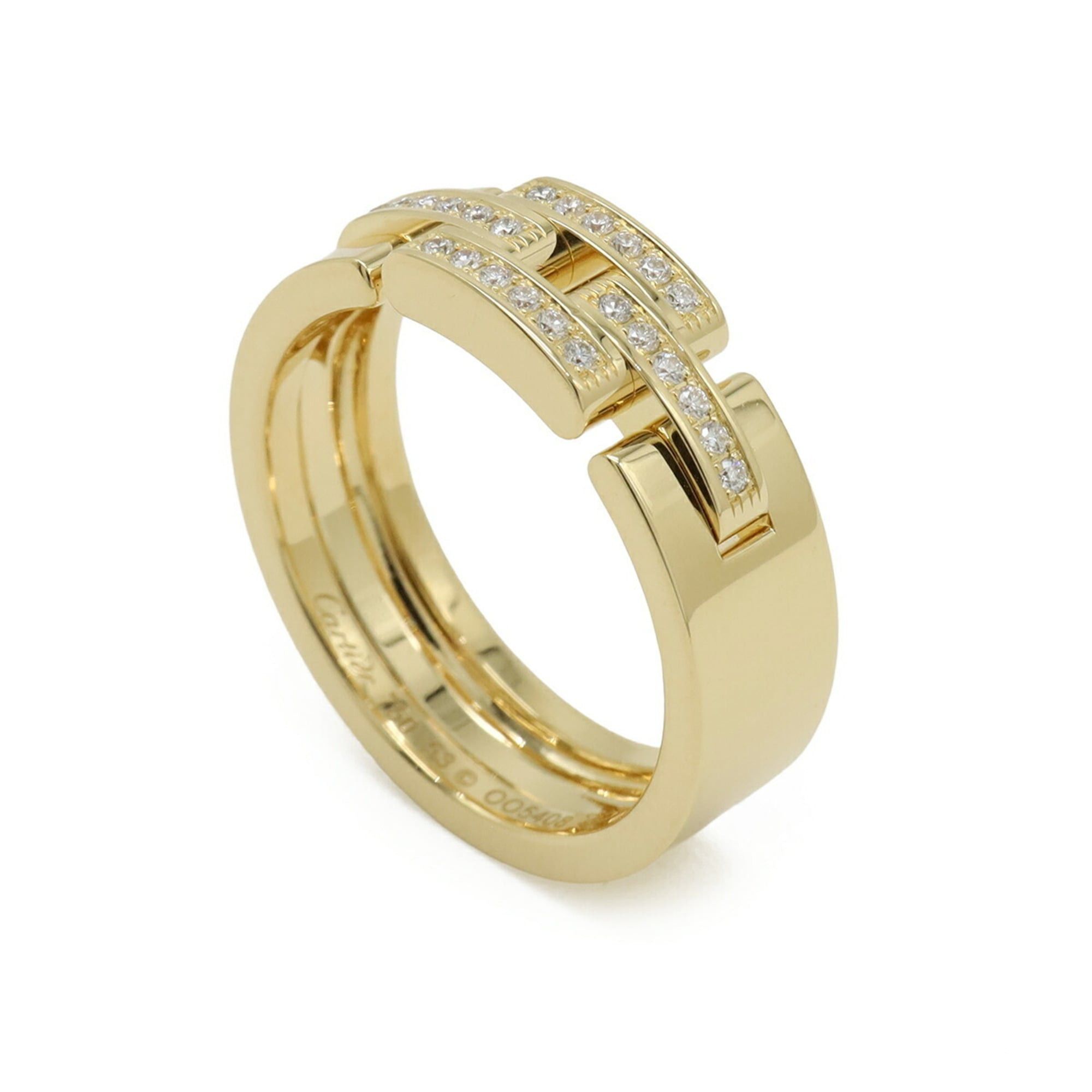 Cartier Cartier Maillon Panthère Ring, Half Pave, 18K Yellow Gold (750YG), Diamonds, Size #53 Size ONE SIZE - 3 Thumbnail