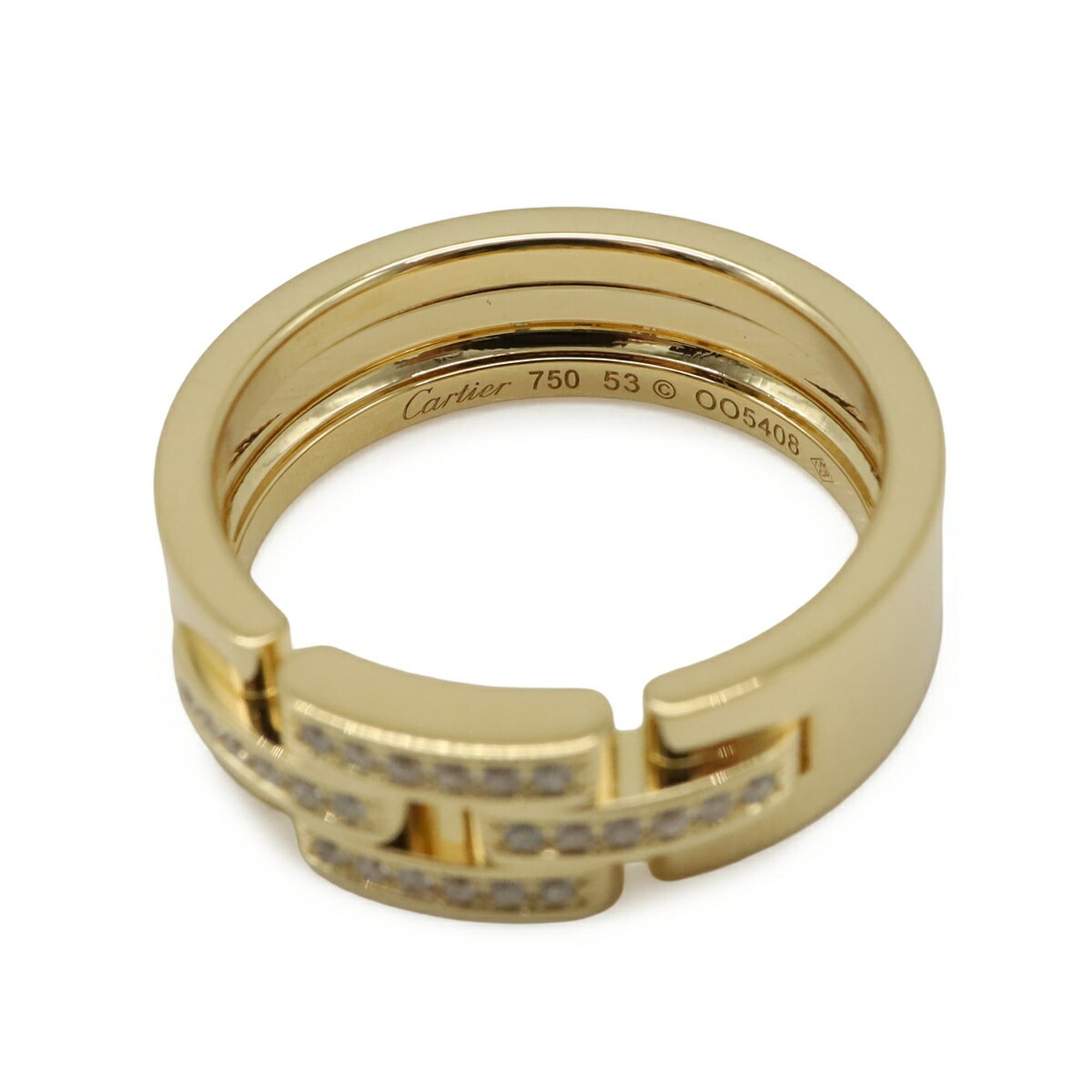 Cartier Cartier Maillon Panthère Ring, Half Pave, 18K Yellow Gold (750YG), Diamonds, Size #53 Size ONE SIZE - 6 Thumbnail