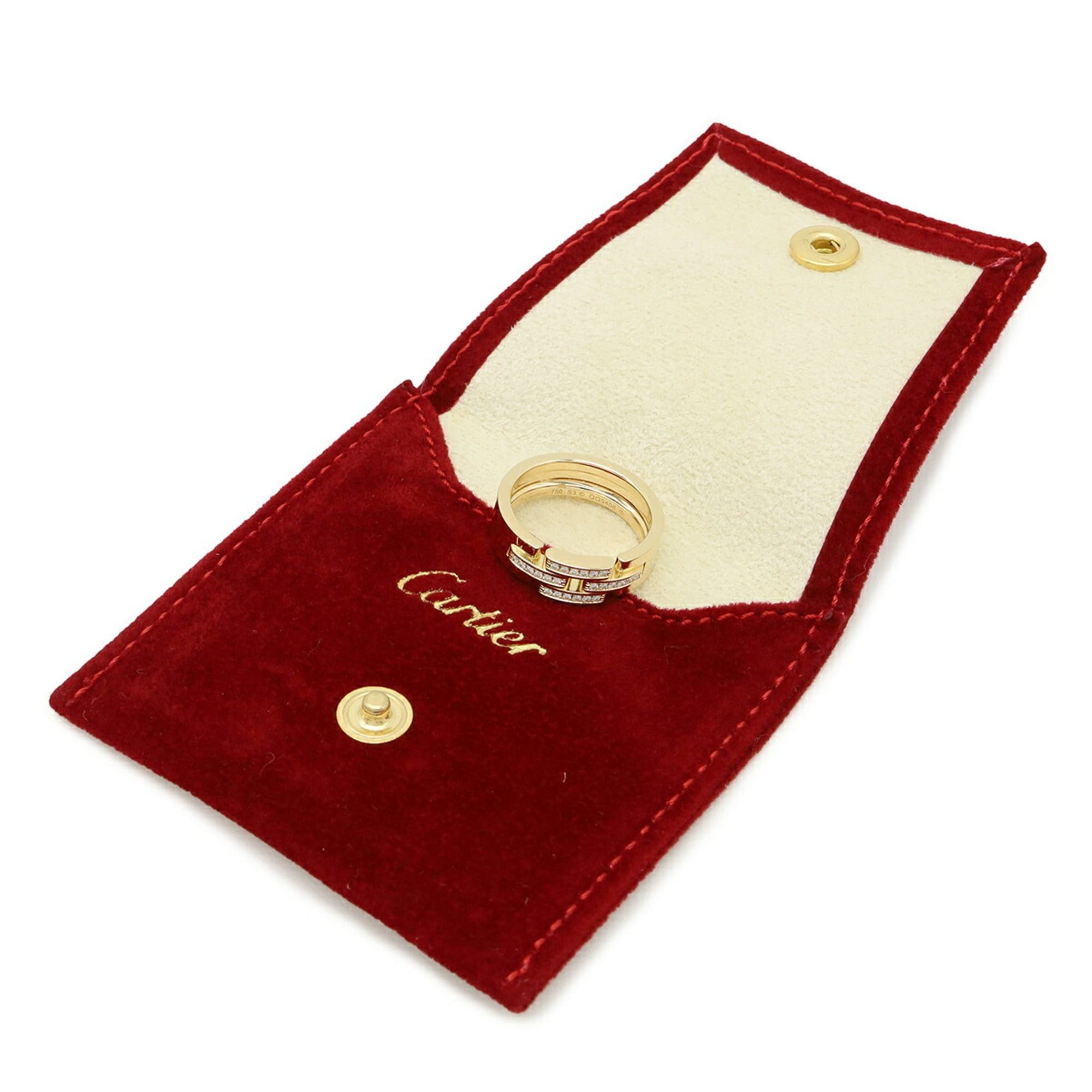 Cartier Cartier Maillon Panthère Ring, Half Pave, 18K Yellow Gold (750YG), Diamonds, Size #53 Size ONE SIZE - 9 Thumbnail