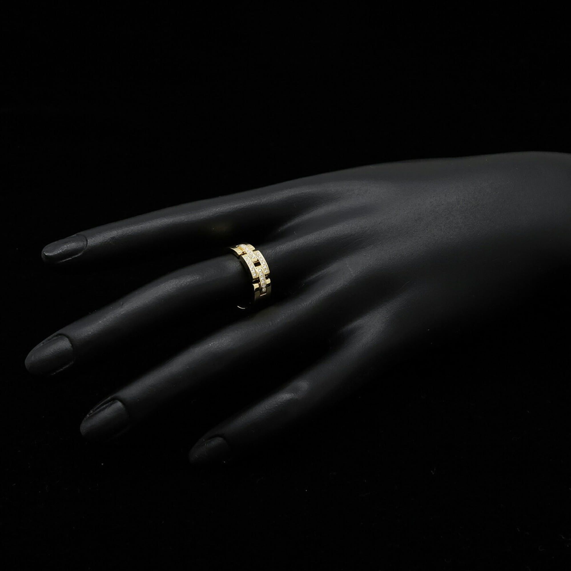 Cartier Cartier Maillon Panthère Ring, Half Pave, 18K Yellow Gold (750YG), Diamonds, Size #53 Size ONE SIZE - 8 Thumbnail
