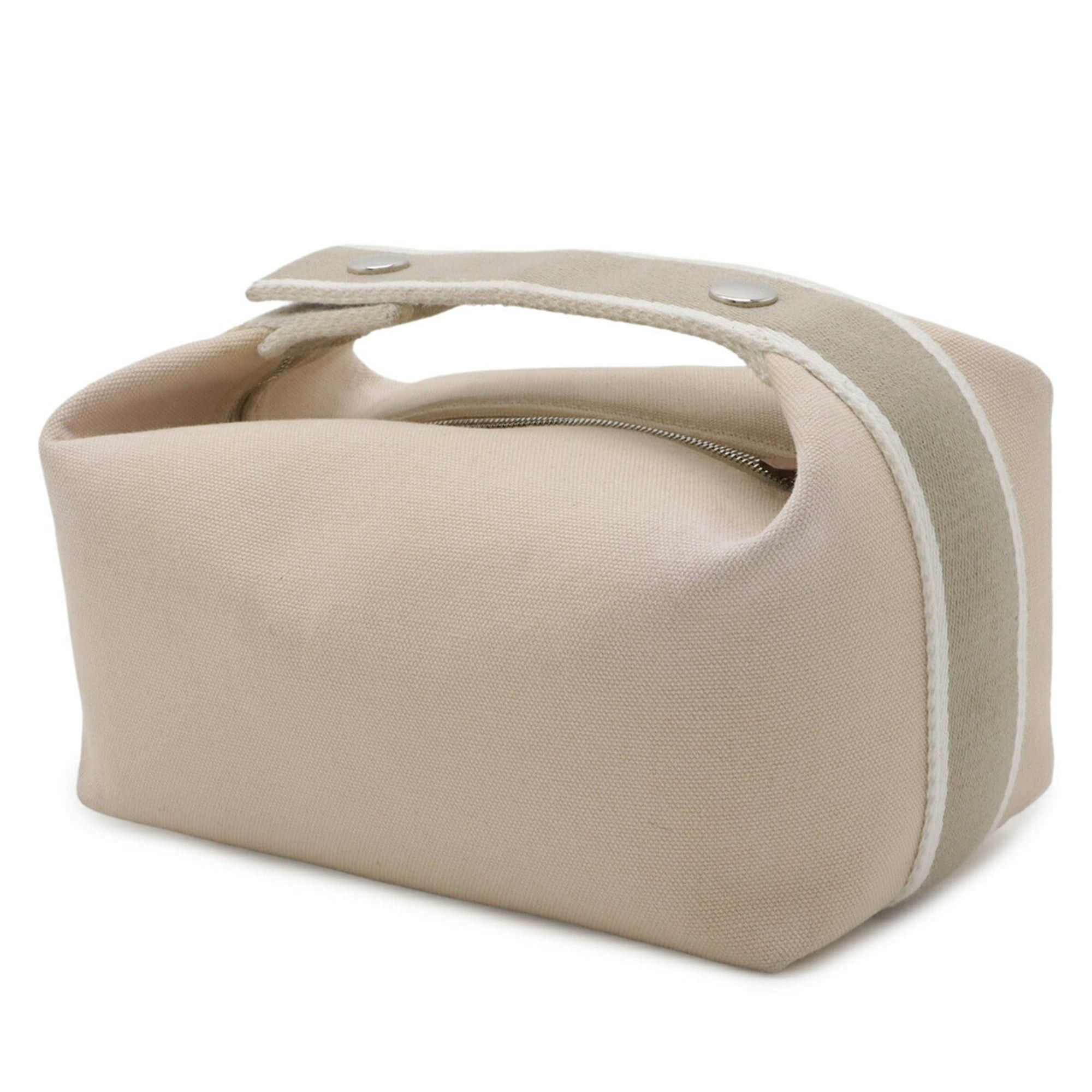 Hermes HERMES Bride à Black PM Bathroom Pouch/Handbag, Canvas, Natural Beige, H104223M Size ONE SIZE - 3 Thumbnail