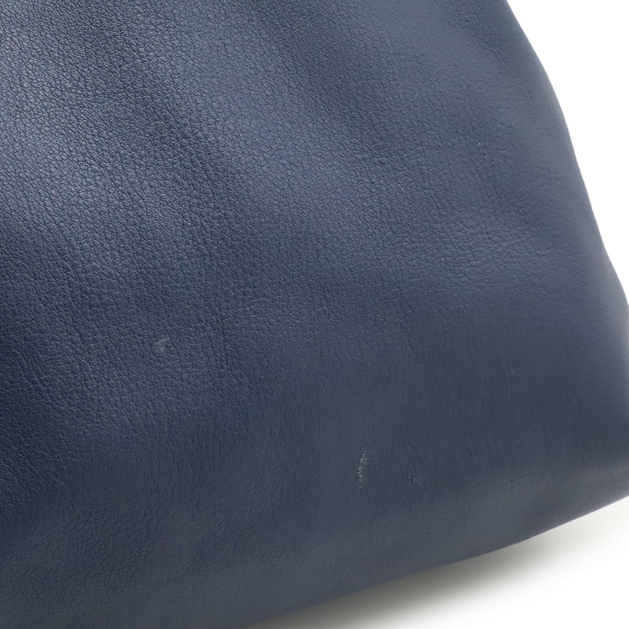 Loewe LOEWE Flamenco Hobo Anagram Shoulder Bag, Leather, Navy Size ONE SIZE - 9 Thumbnail