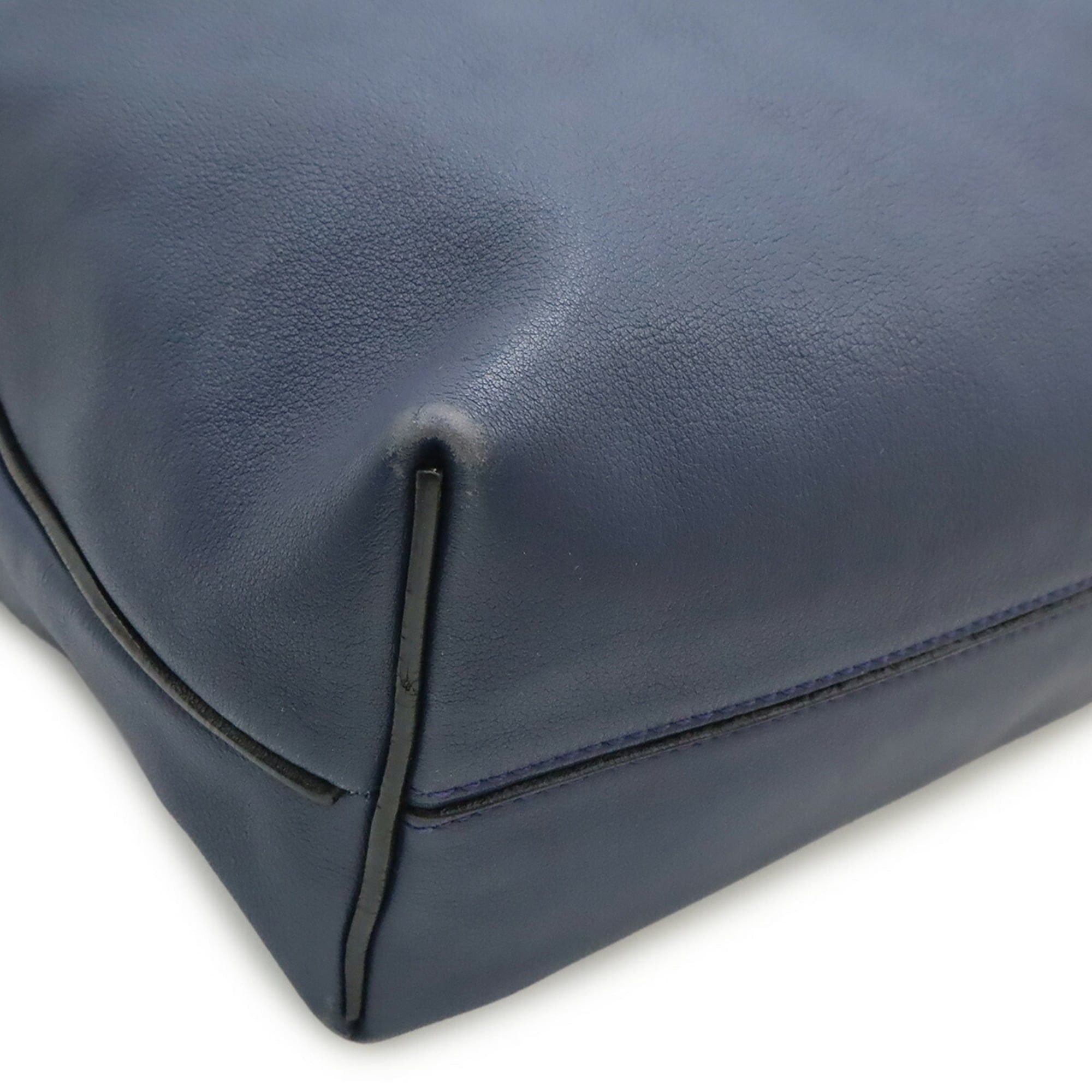 Loewe LOEWE Flamenco Hobo Anagram Shoulder Bag, Leather, Navy Size ONE SIZE - 4 Thumbnail