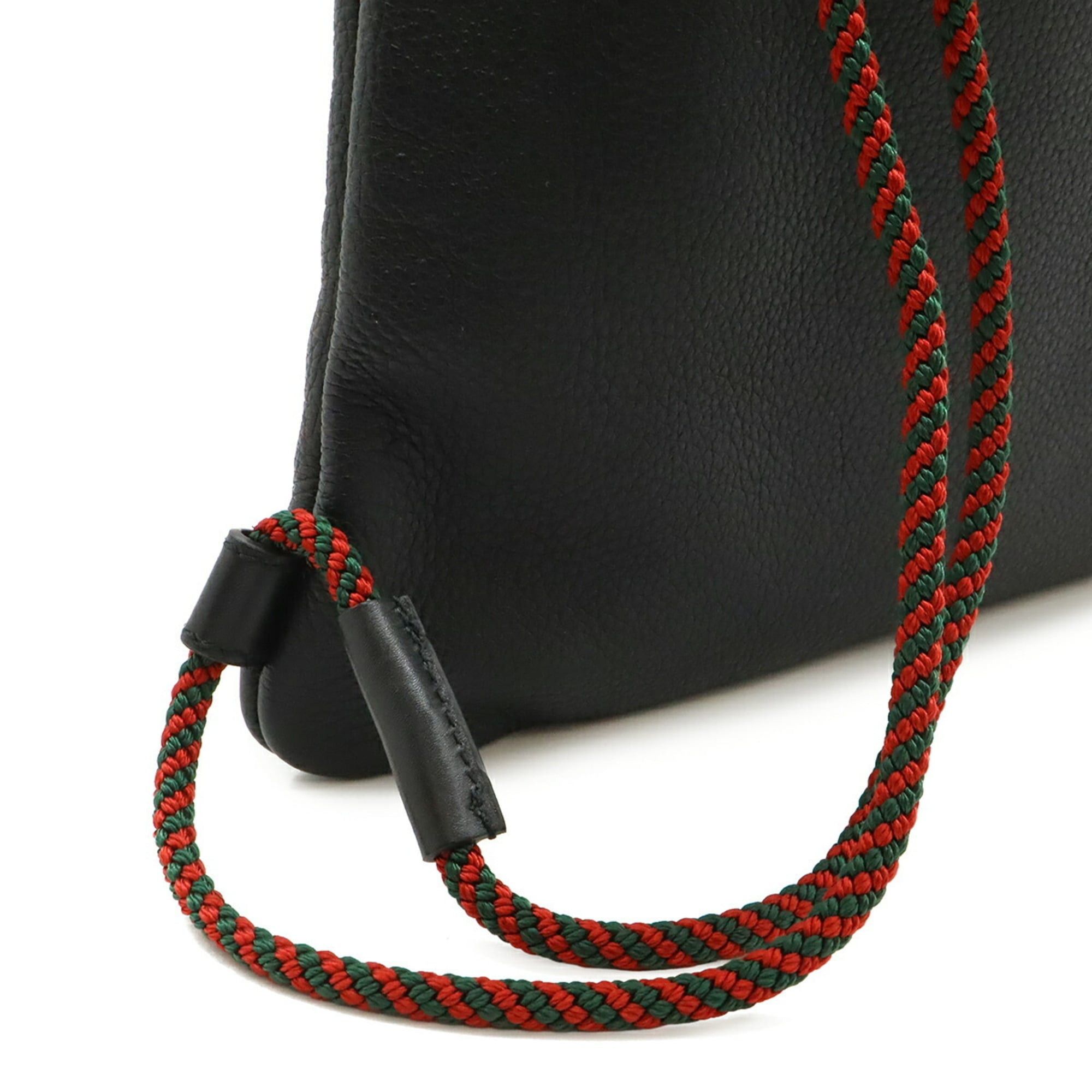 Gucci Gucci Print Drawstring Backpack Rucksack Tote Bag Style Leather Black 494053 Size ONE SIZE - 6 Thumbnail