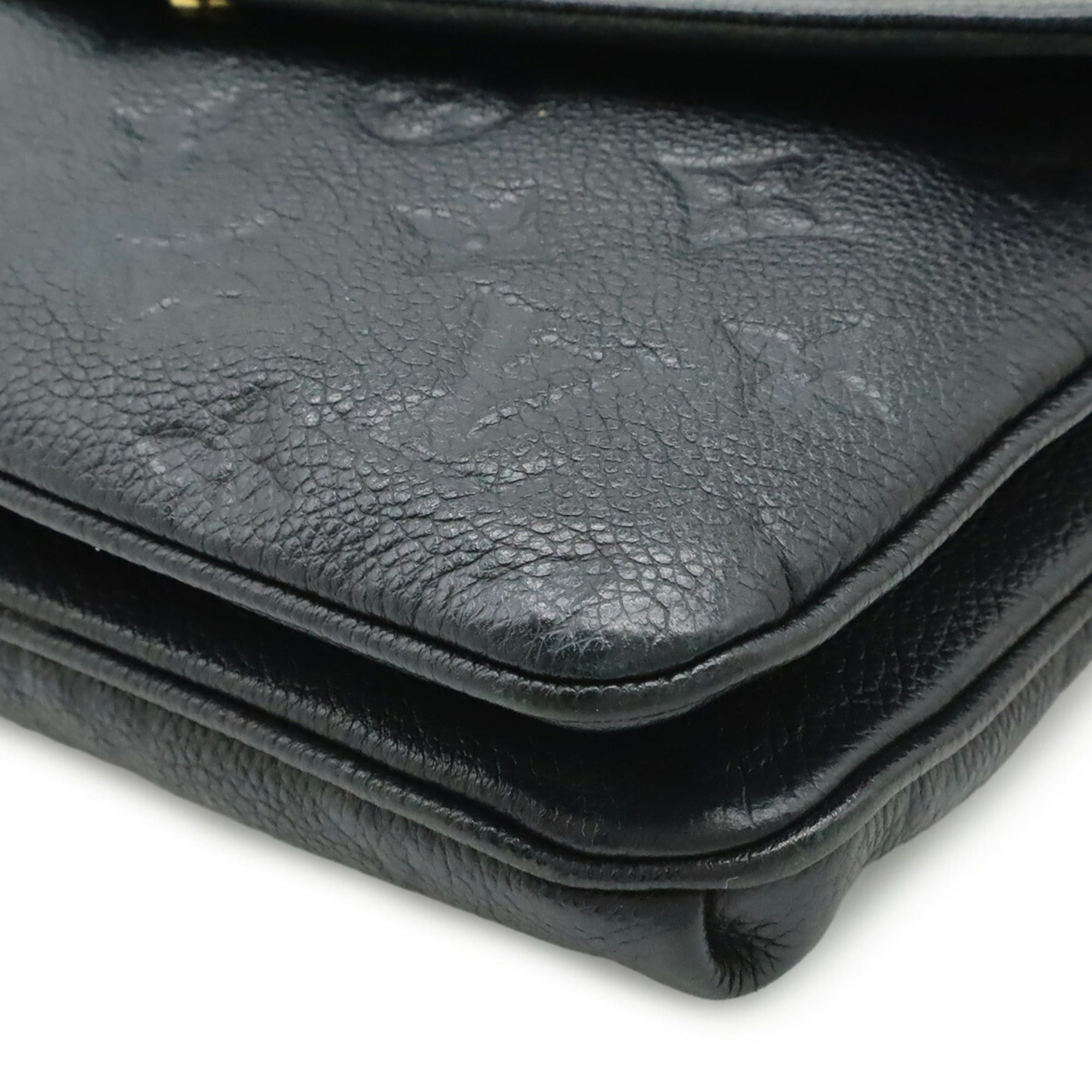Louis Vuitton Louis Vuitton Monogram Empreinte Twice Shoulder Bag Pochette Noir Black M50258 Size ONE SIZE - 4 Thumbnail