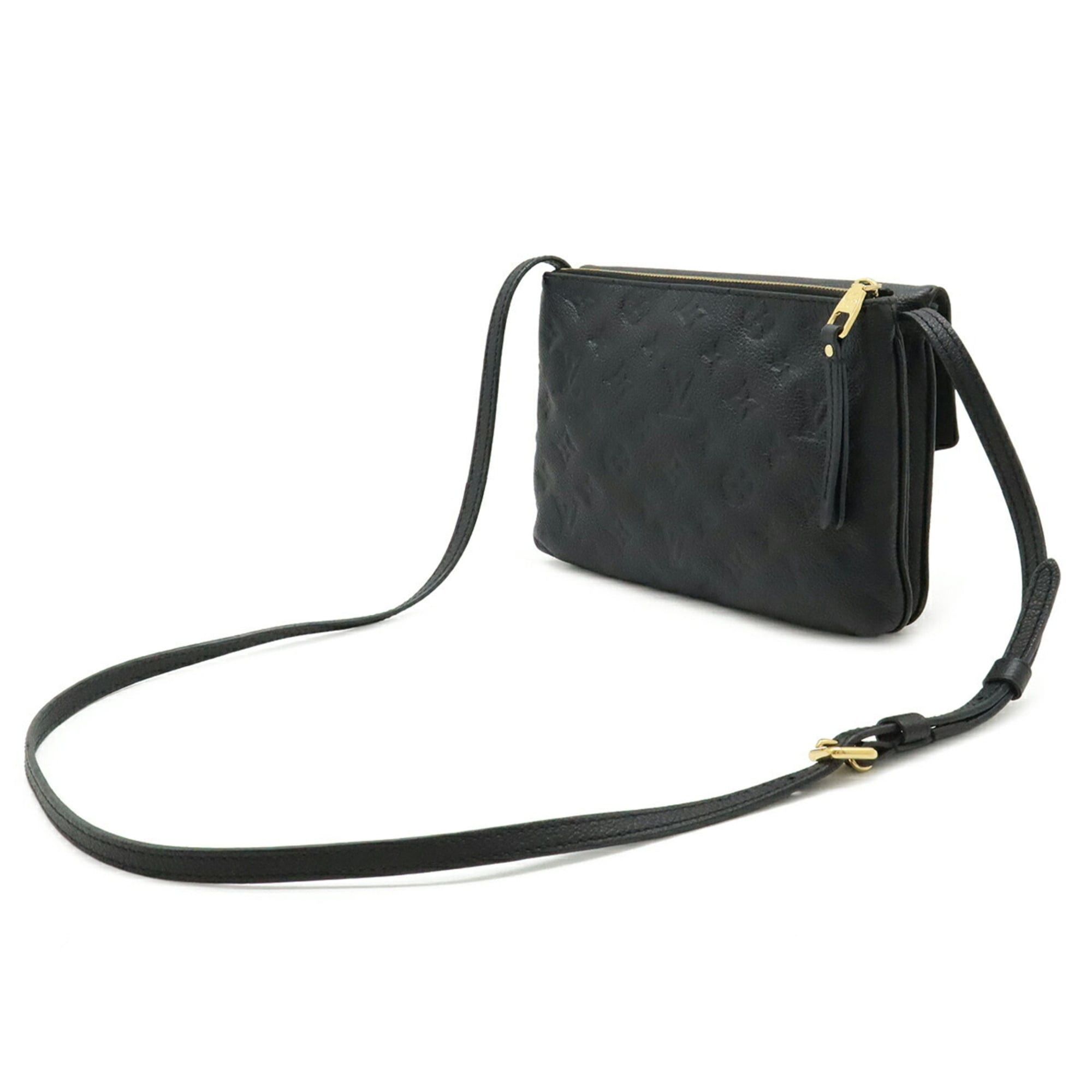 Louis Vuitton Louis Vuitton Monogram Empreinte Twice Shoulder Bag Pochette Noir Black M50258 Size ONE SIZE - 3 Thumbnail