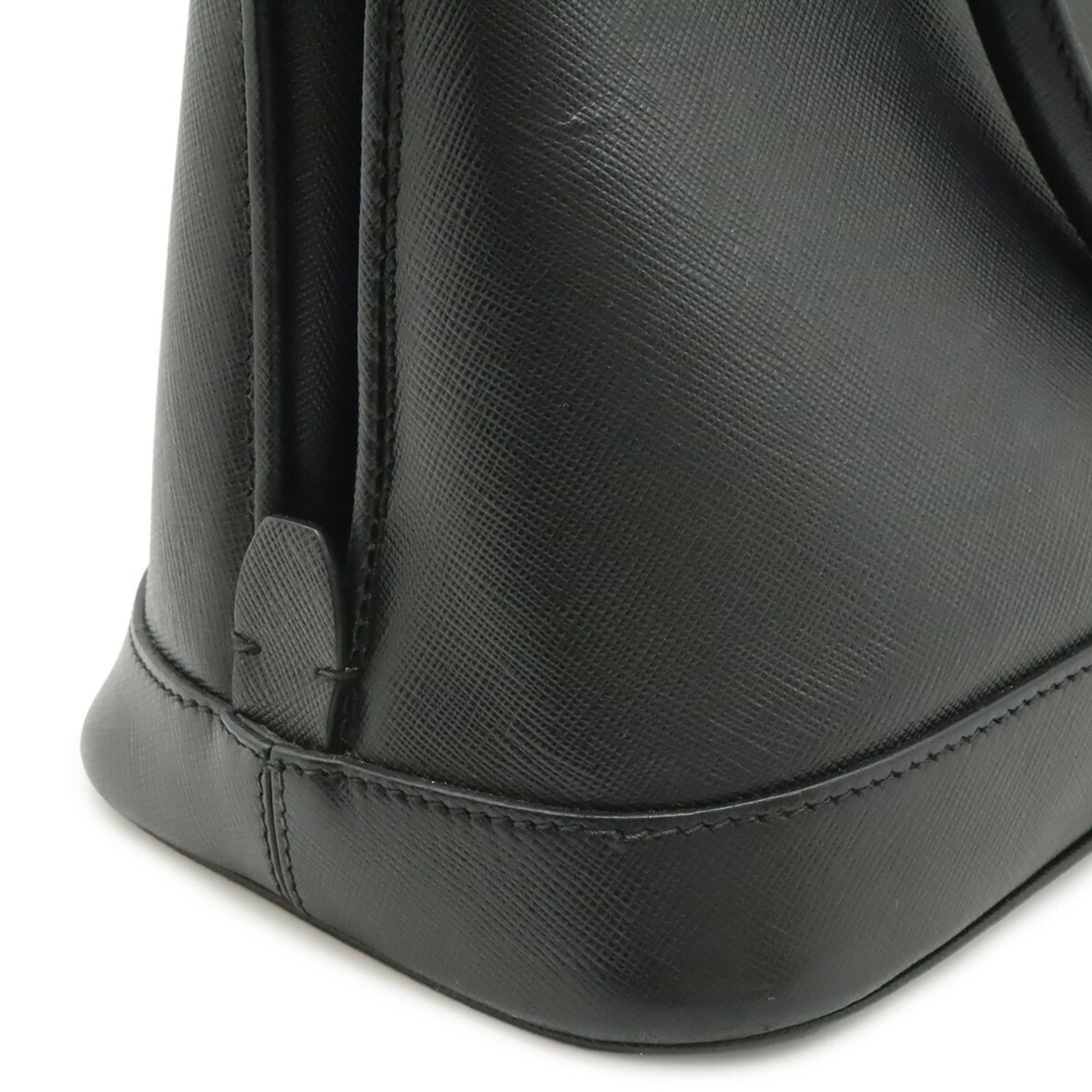 Prada PRADA Triangle Handbag/Shoulder Bag, Leather, NERO Black, Purchased at a domestic boutique, BN2567 Size ONE SIZE - 9 Thumbnail