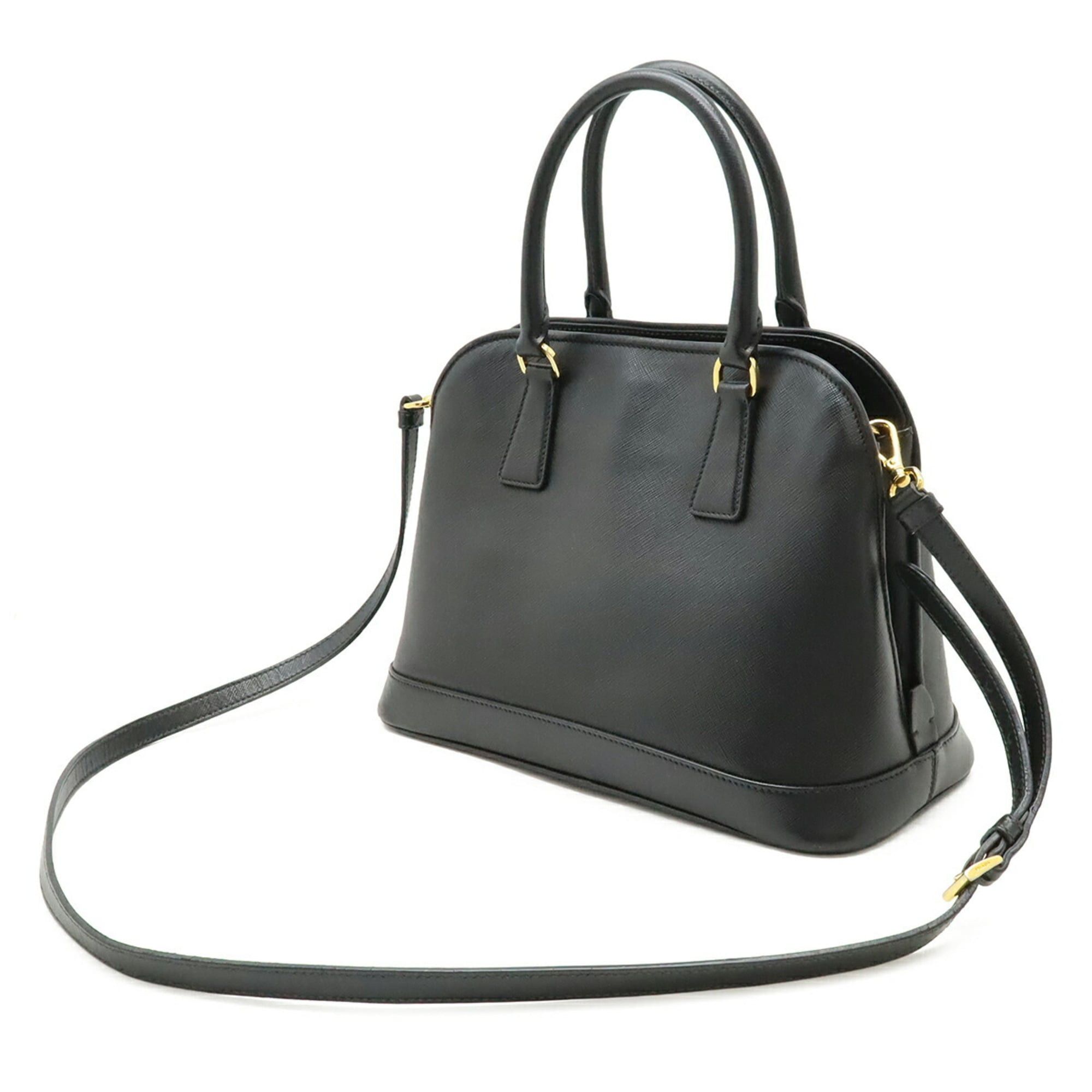 Prada PRADA Triangle Handbag/Shoulder Bag, Leather, NERO Black, Purchased at a domestic boutique, BN2567 Size ONE SIZE - 3 Thumbnail