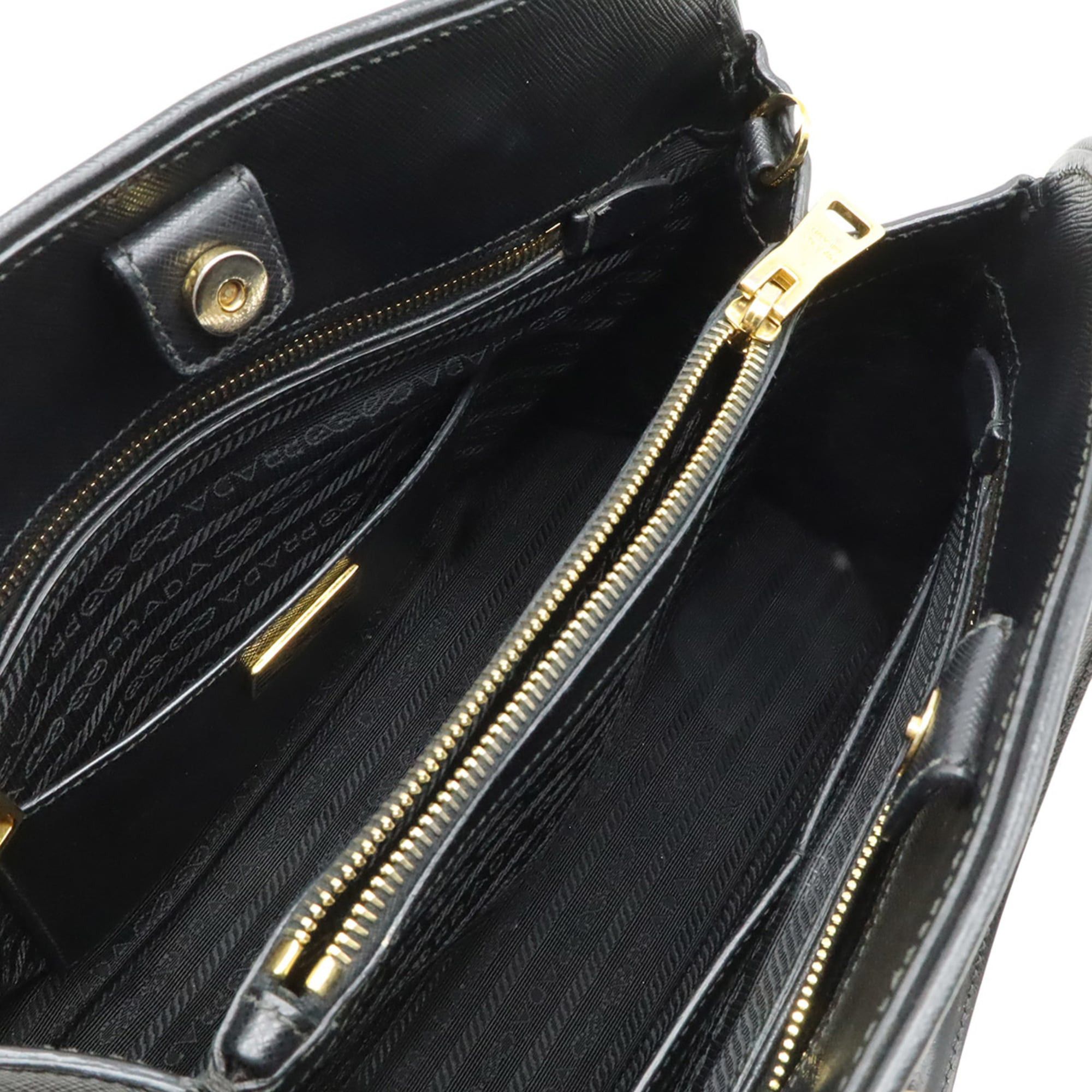 Prada PRADA Triangle Handbag/Shoulder Bag, Leather, NERO Black, Purchased at a domestic boutique, BN2567 Size ONE SIZE - 6 Thumbnail