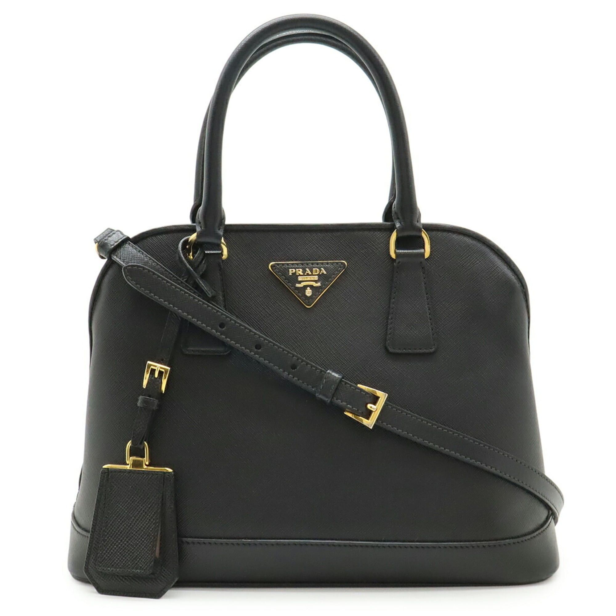 Prada PRADA Triangle Handbag/Shoulder Bag, Leather, NERO Black, Purchased at a domestic boutique, BN2567 Size ONE SIZE - 2 Thumbnail