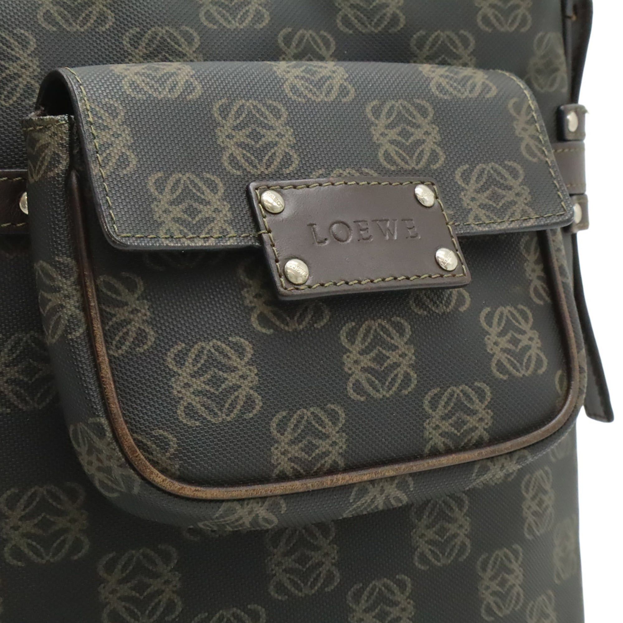 Loewe LOEWE Anagram Shoulder Bag, Leather, Black, Dark Brown Size ONE SIZE - 9 Thumbnail