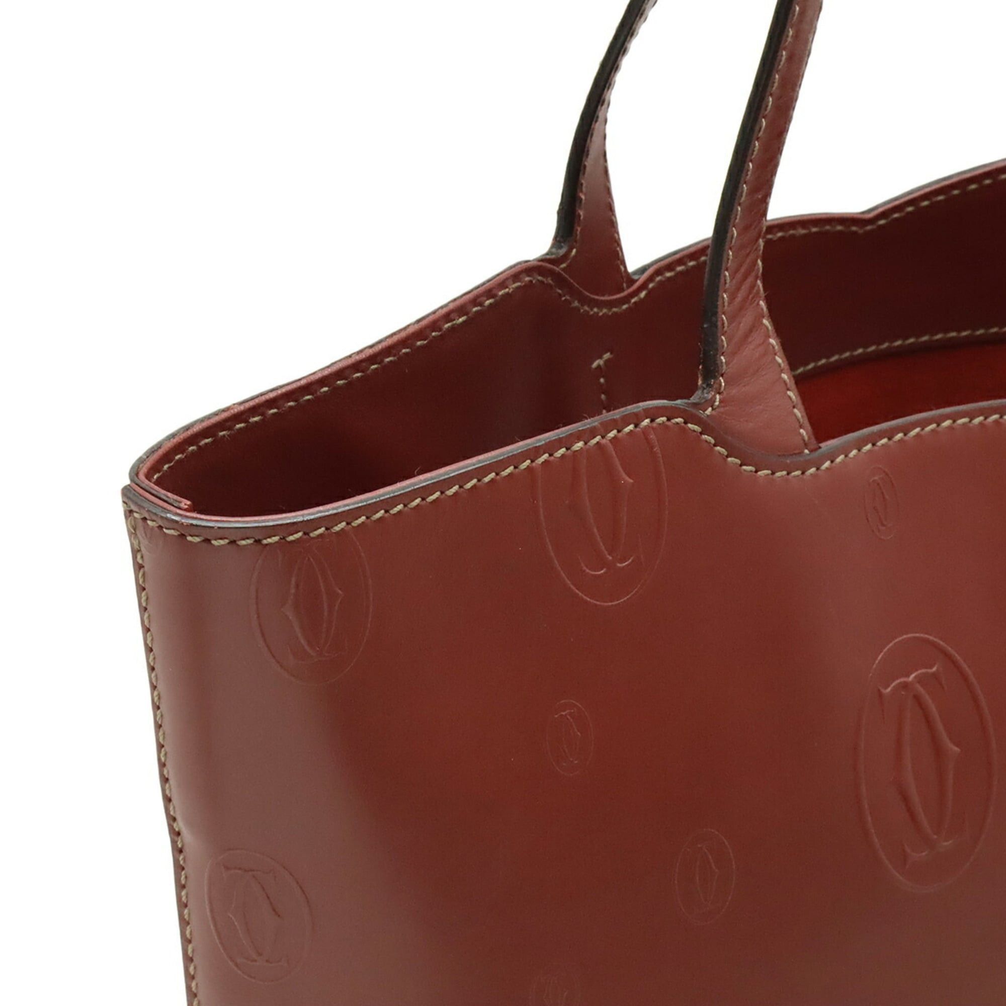 Cartier Cartier Happy Birthday CC Tote Bag Shoulder Leather Bordeaux Size ONE SIZE - 6 Thumbnail