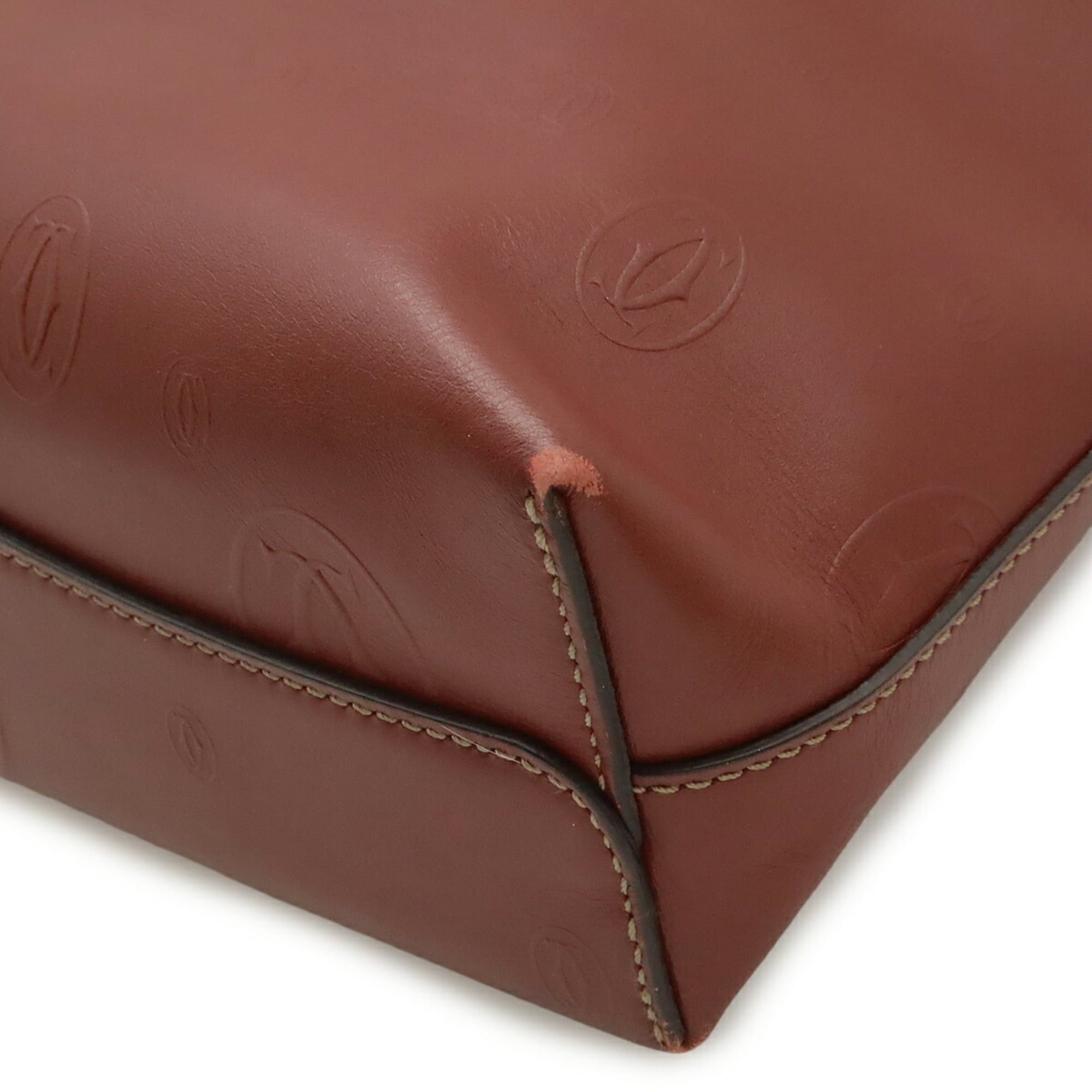 Cartier Cartier Happy Birthday CC Tote Bag Shoulder Leather Bordeaux Size ONE SIZE - 4 Thumbnail