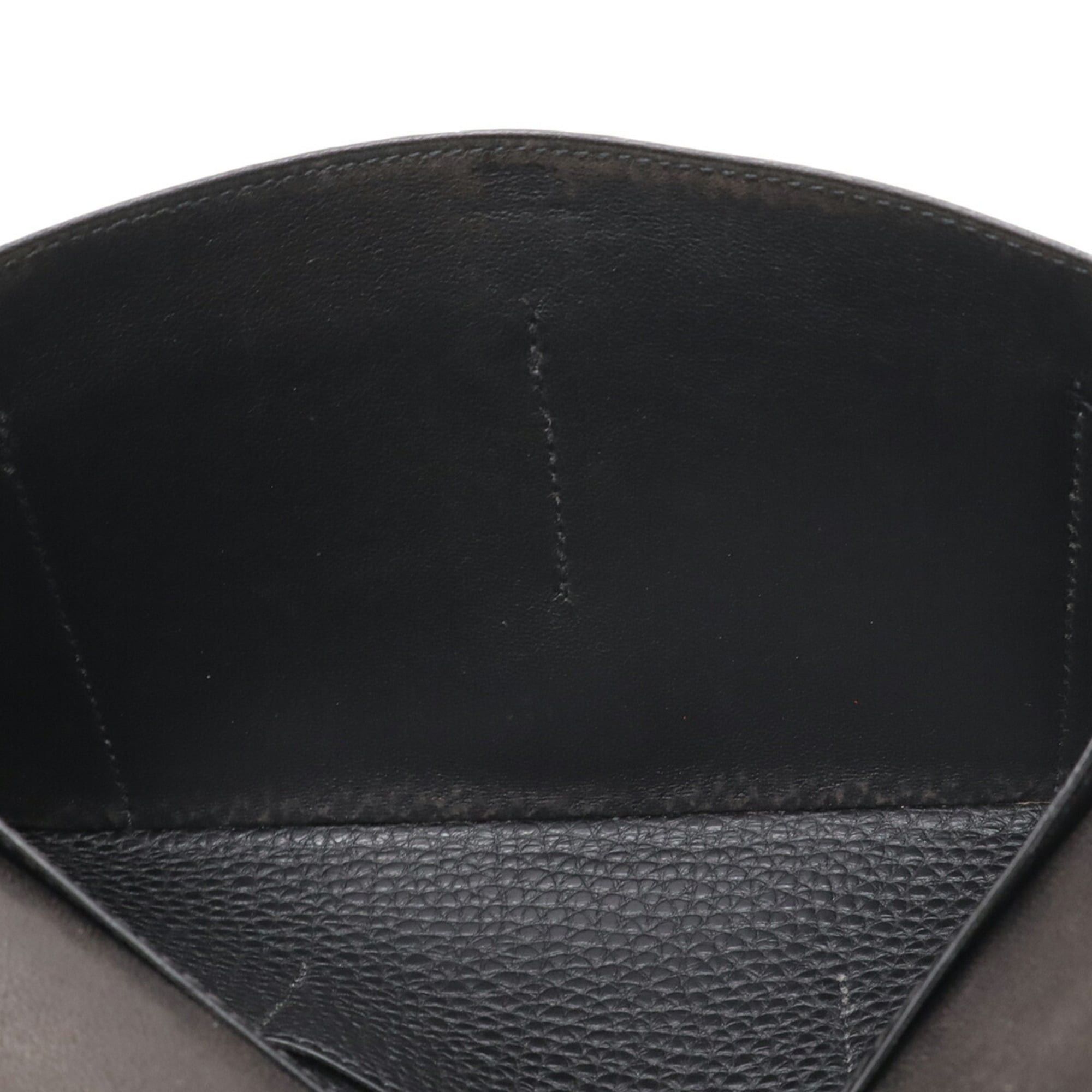 Hermes HERMES Dogon Duo GM Bi-fold Long Wallet, Taurillon Clemence Leather, Black, Coin Pocket, □R Stamp Size ONE SIZE - 8 Thumbnail