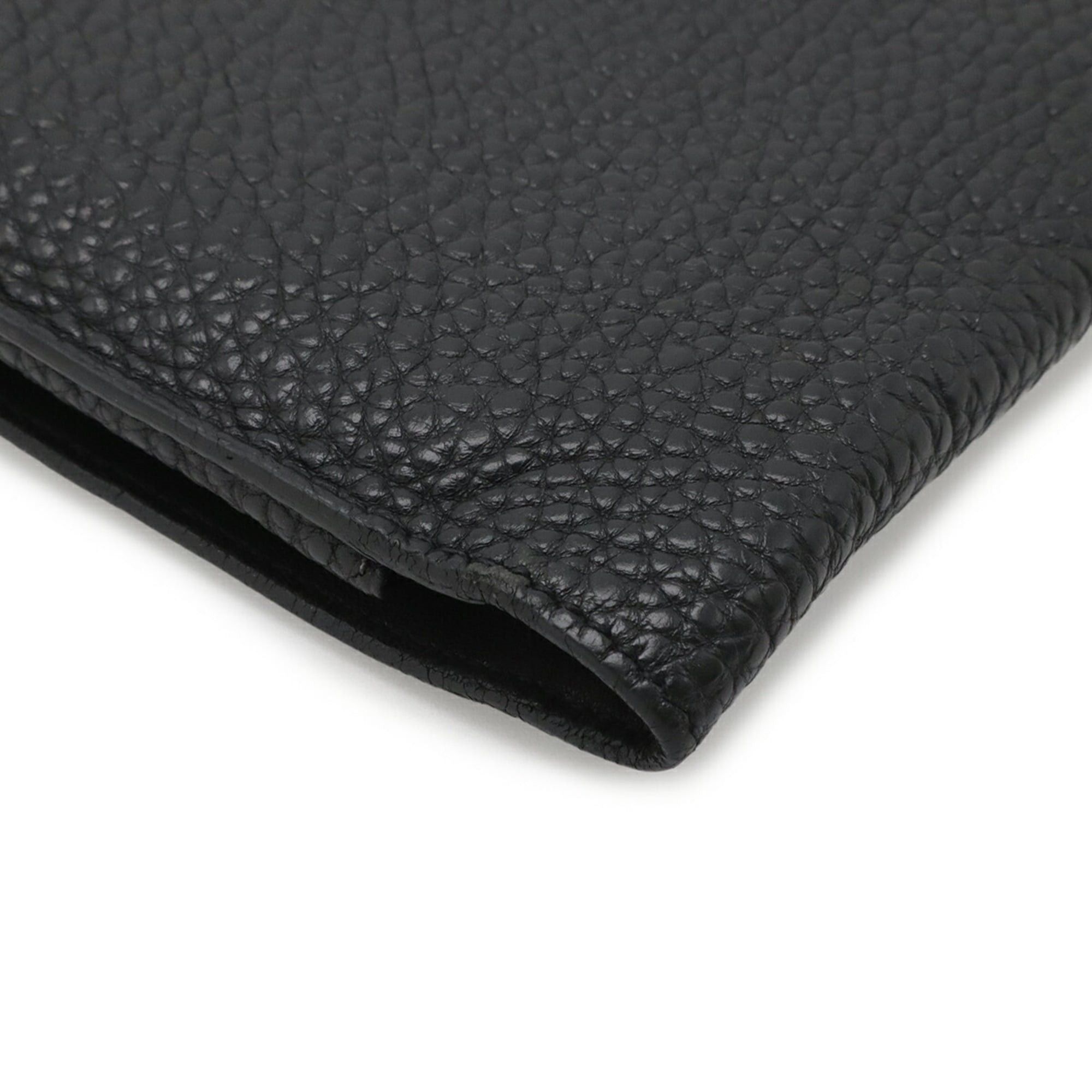 Hermes HERMES Dogon Duo GM Bi-fold Long Wallet, Taurillon Clemence Leather, Black, Coin Pocket, □R Stamp Size ONE SIZE - 4 Thumbnail