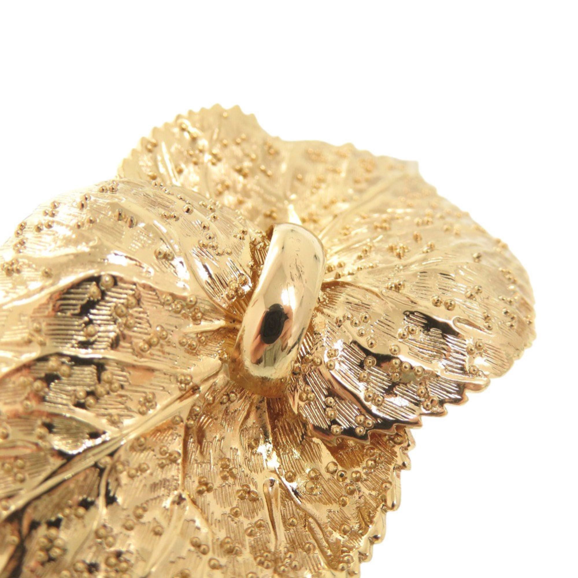 Dior Excellent condition Christian Dior leaf motif metal gold brooch 0085 Size ONE SIZE - 5 Thumbnail