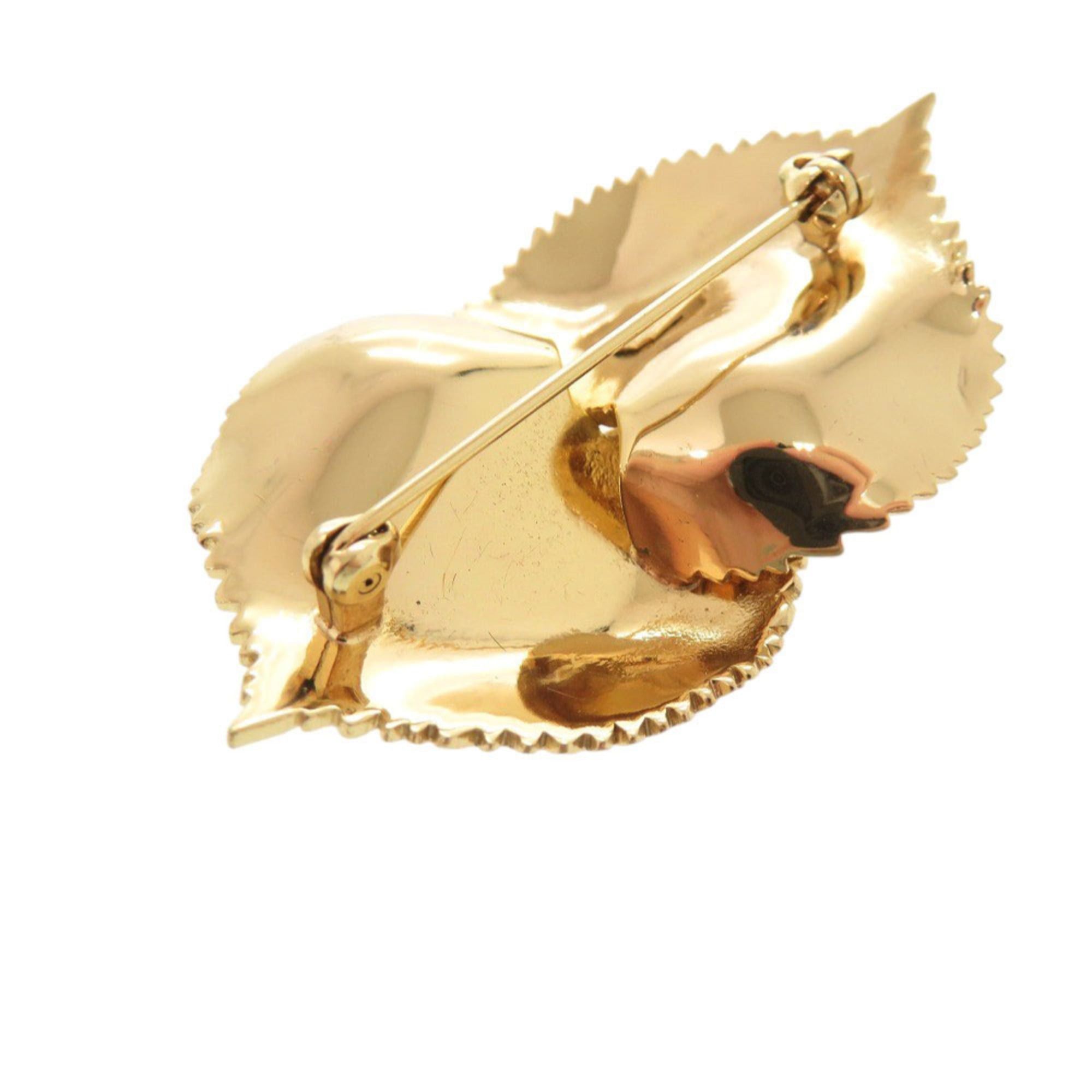 Dior Excellent condition Christian Dior leaf motif metal gold brooch 0085 Size ONE SIZE - 8 Thumbnail
