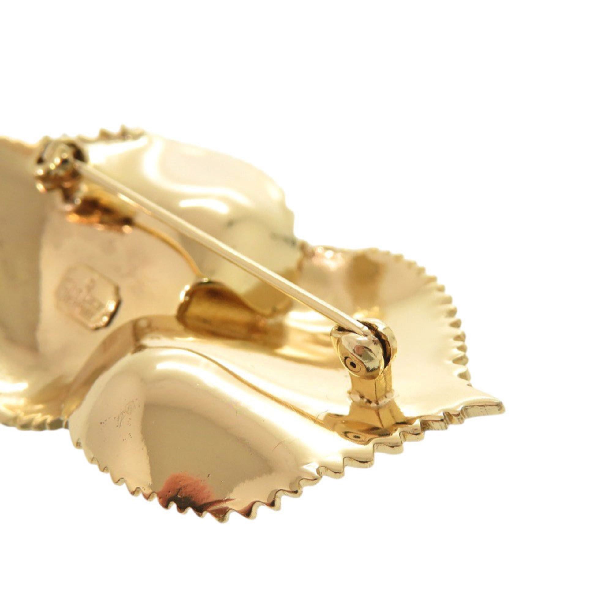 Dior Excellent condition Christian Dior leaf motif metal gold brooch 0085 Size ONE SIZE - 7 Thumbnail