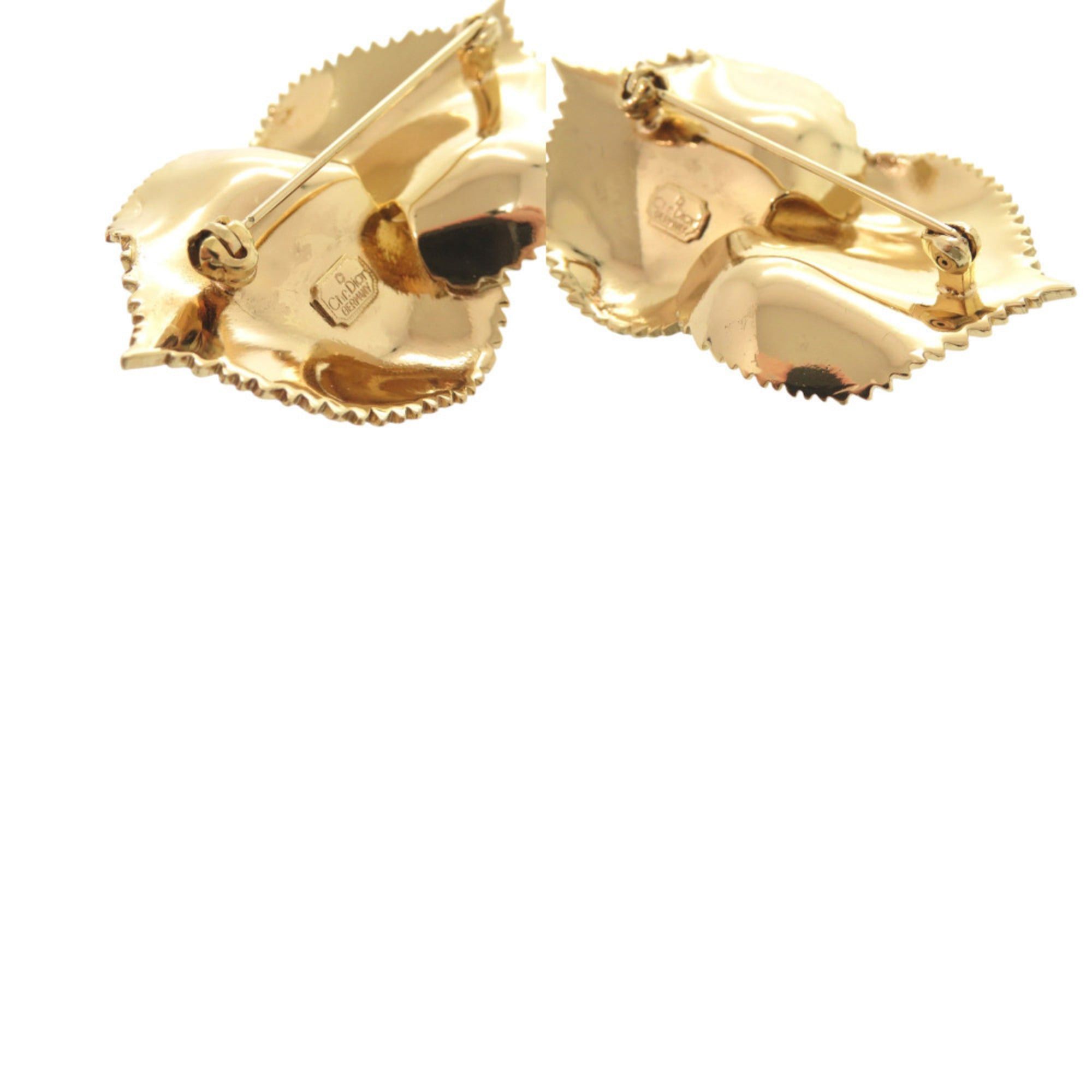 Dior Excellent condition Christian Dior leaf motif metal gold brooch 0085 Size ONE SIZE - 10 Thumbnail
