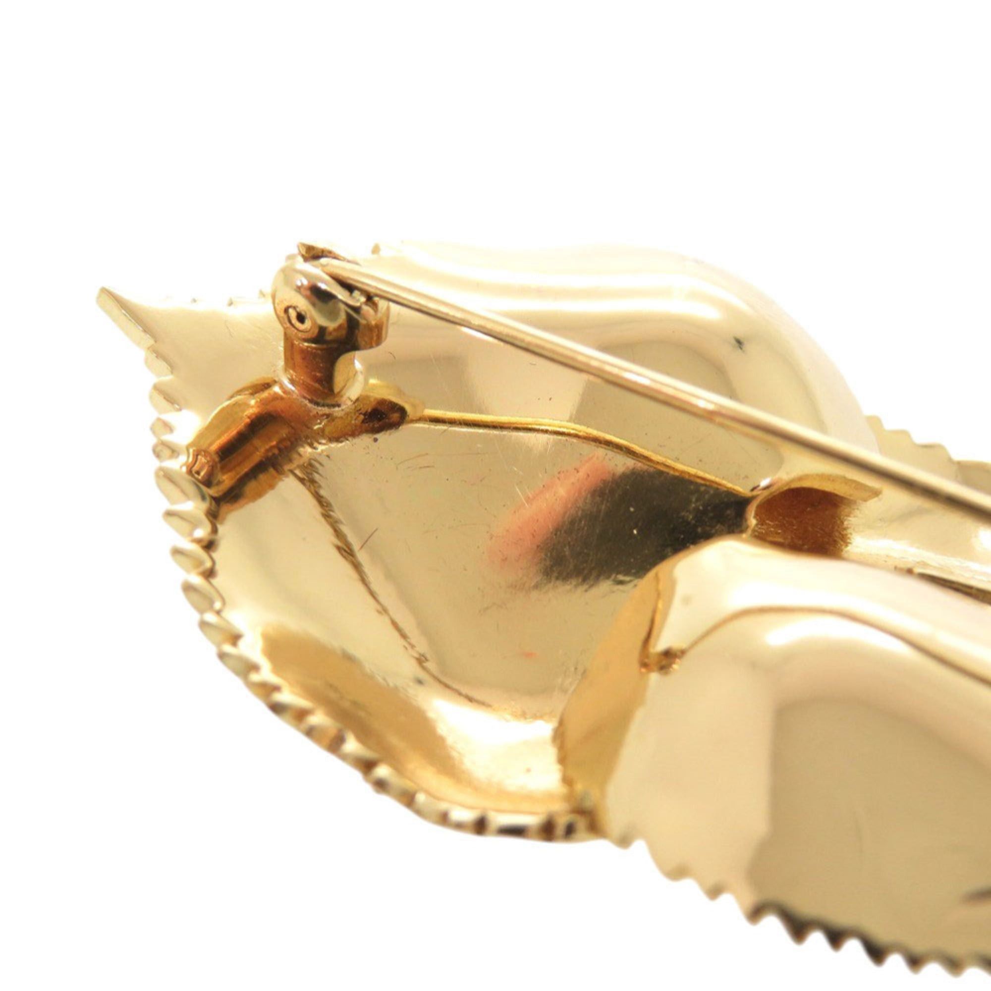 Dior Excellent condition Christian Dior leaf motif metal gold brooch 0085 Size ONE SIZE - 6 Thumbnail