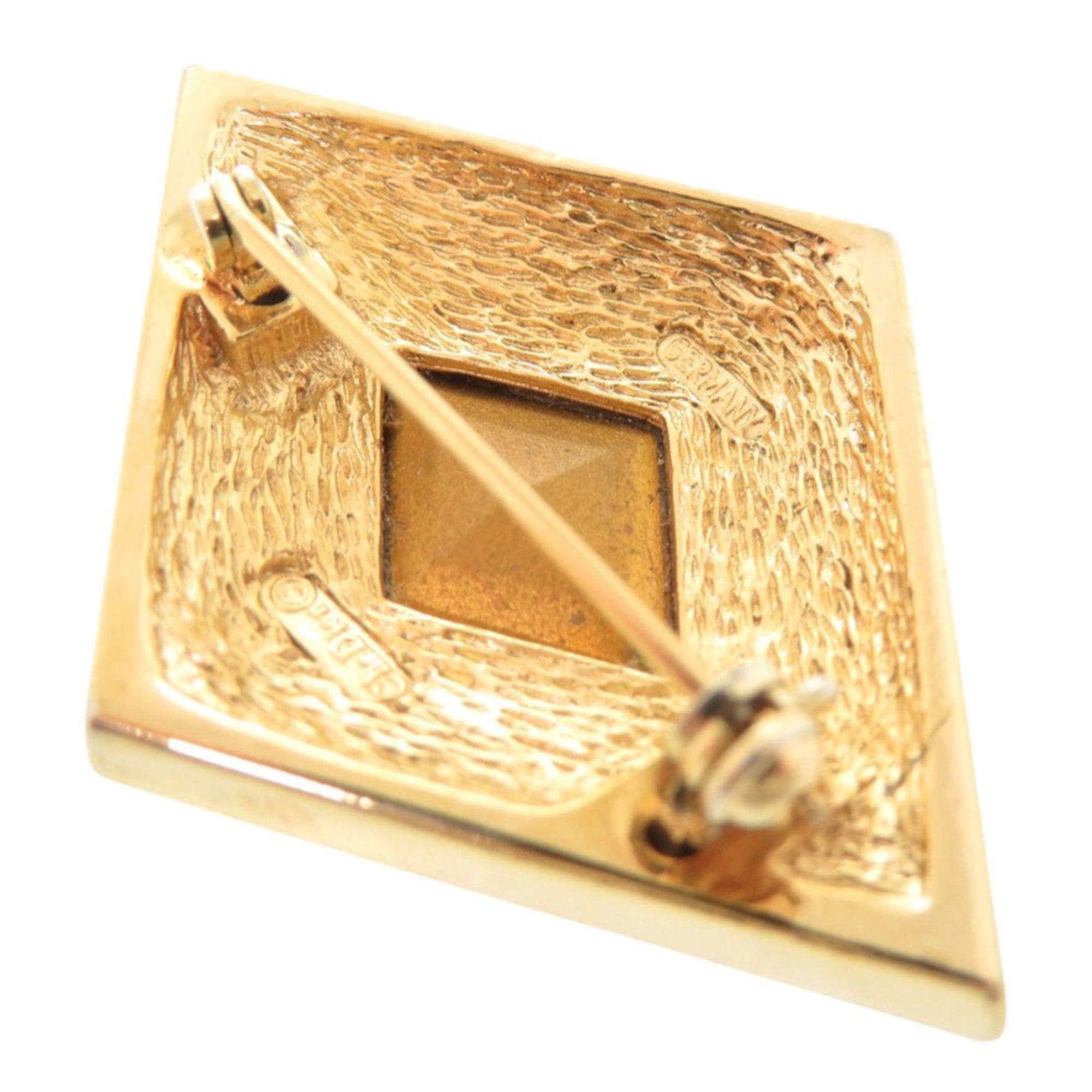 Dior Excellent condition Christian Dior metal rhinestone colored stone gold brooch 0086 Size ONE SIZE - 6 Thumbnail