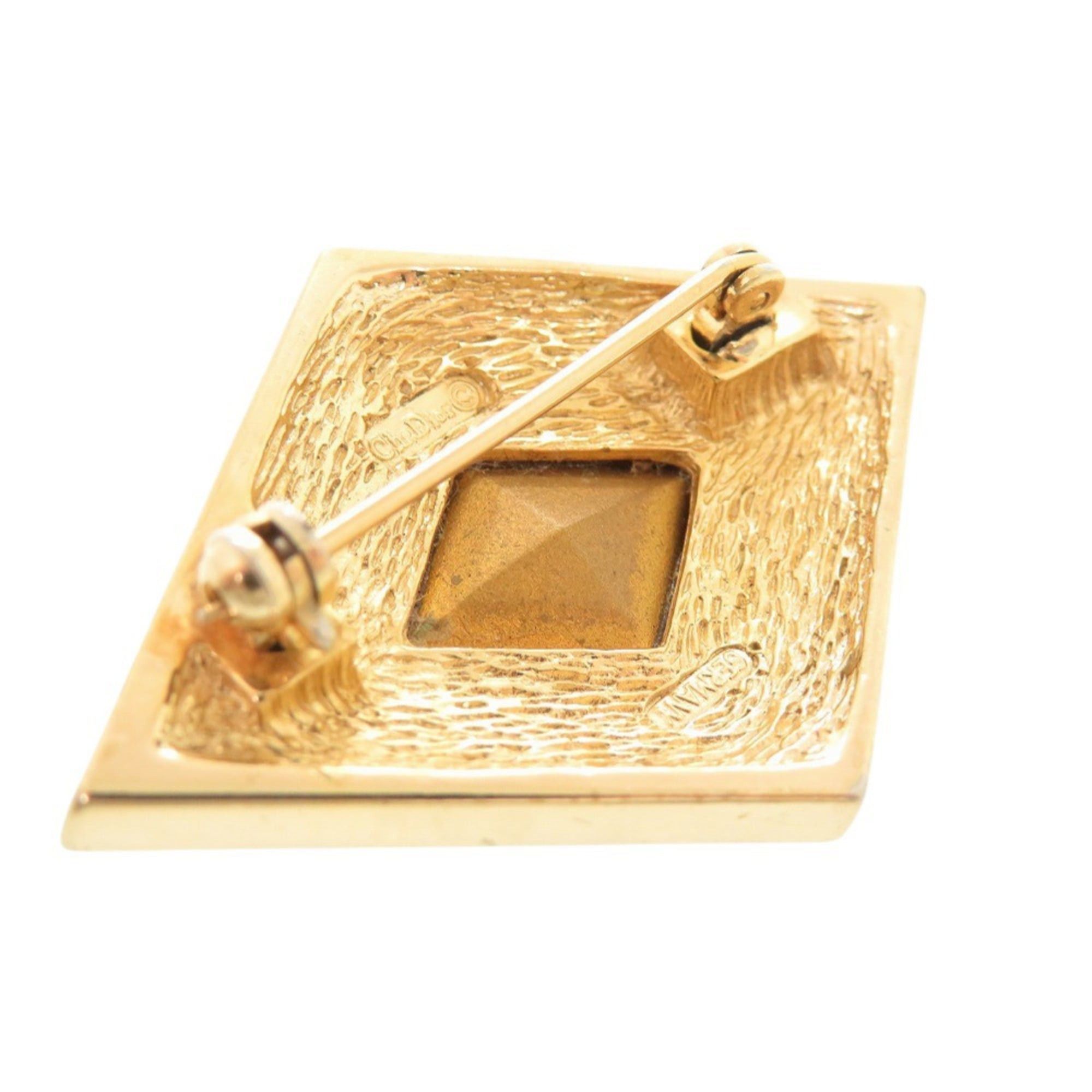 Dior Excellent condition Christian Dior metal rhinestone colored stone gold brooch 0086 Size ONE SIZE - 5 Thumbnail