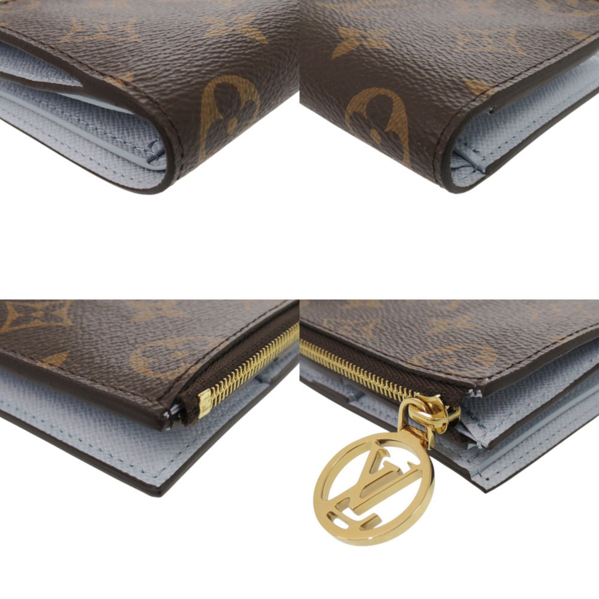 Louis Vuitton Like New Louis Vuitton Portefeuille Lisa Blue Olympe Monogram M83605 Bi-fold Wallet LV 0330LOUIS VUITTON Size ONE SIZE - 4 Thumbnail