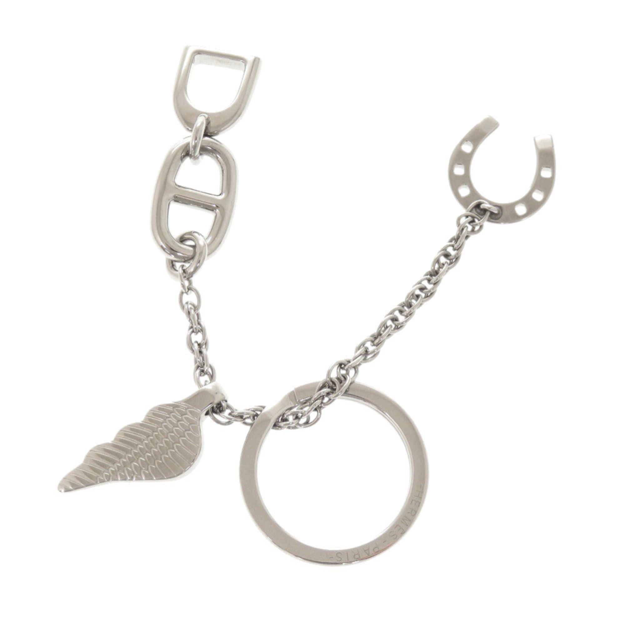 Hermes Like New Hermes Bon Voyage Metal Silver Keychain 1796HERMES Size ONE SIZE - 3 Thumbnail