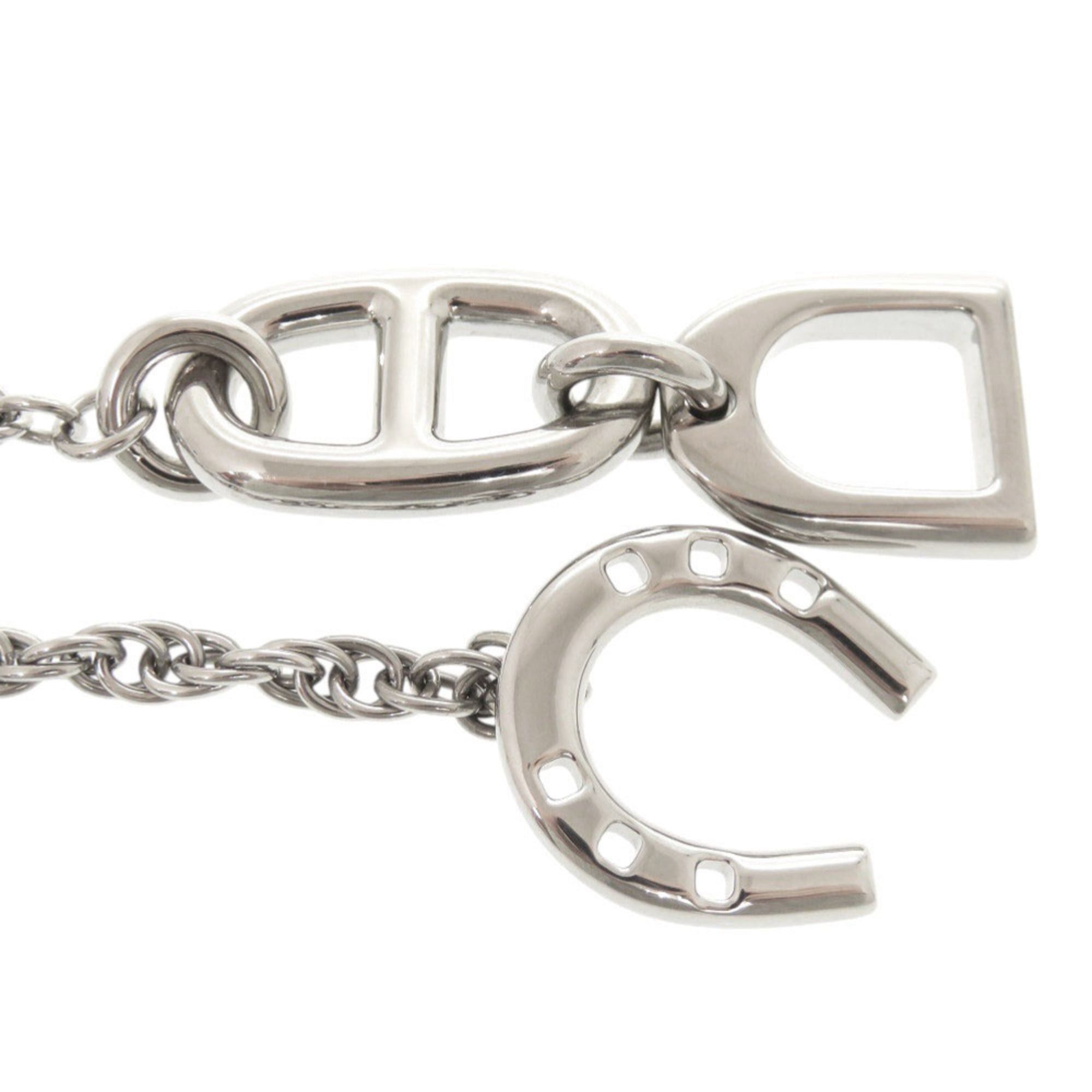 Hermes Like New Hermes Bon Voyage Metal Silver Keychain 1796HERMES Size ONE SIZE - 4 Thumbnail