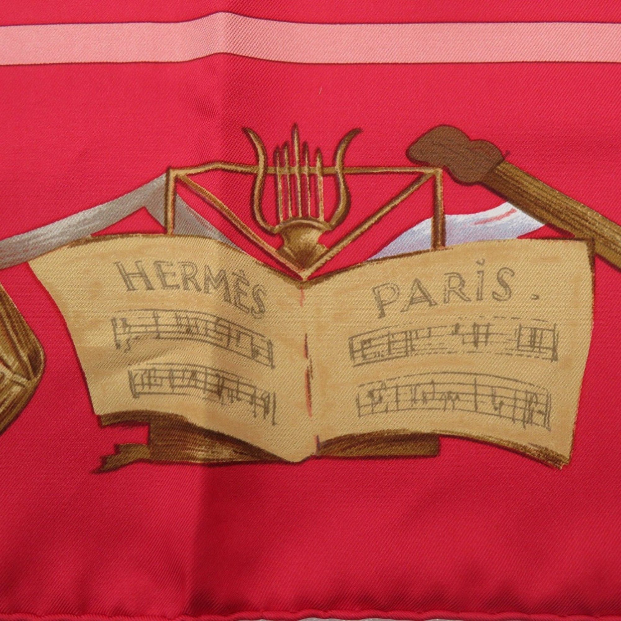 Hermes Excellent condition Hermes Carre 90 La Dance Ballerina Red Scarf Muffler 0003 HERMES Size ONE SIZE - 4 Thumbnail