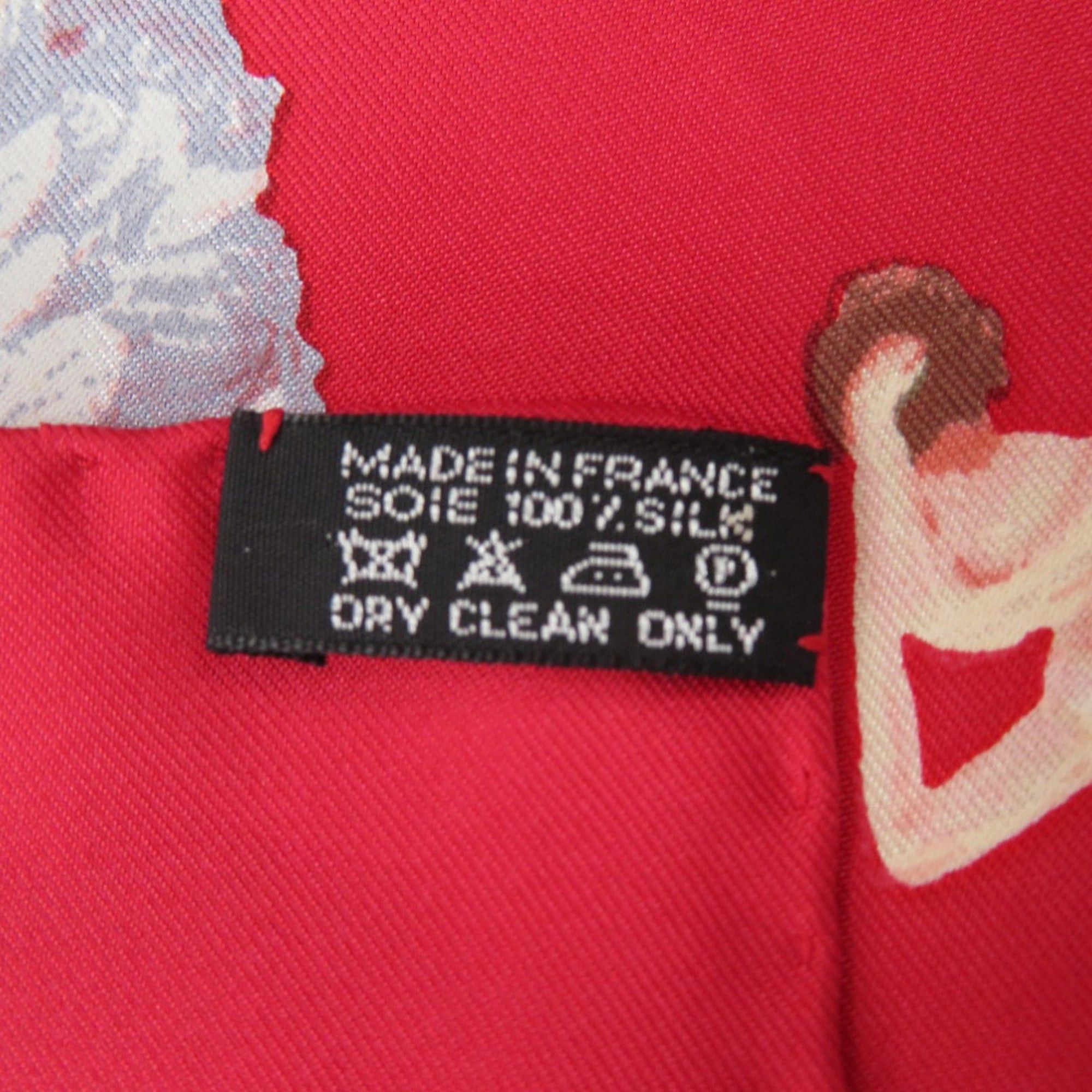 Hermes Excellent condition Hermes Carre 90 La Dance Ballerina Red Scarf Muffler 0003 HERMES Size ONE SIZE - 5 Thumbnail
