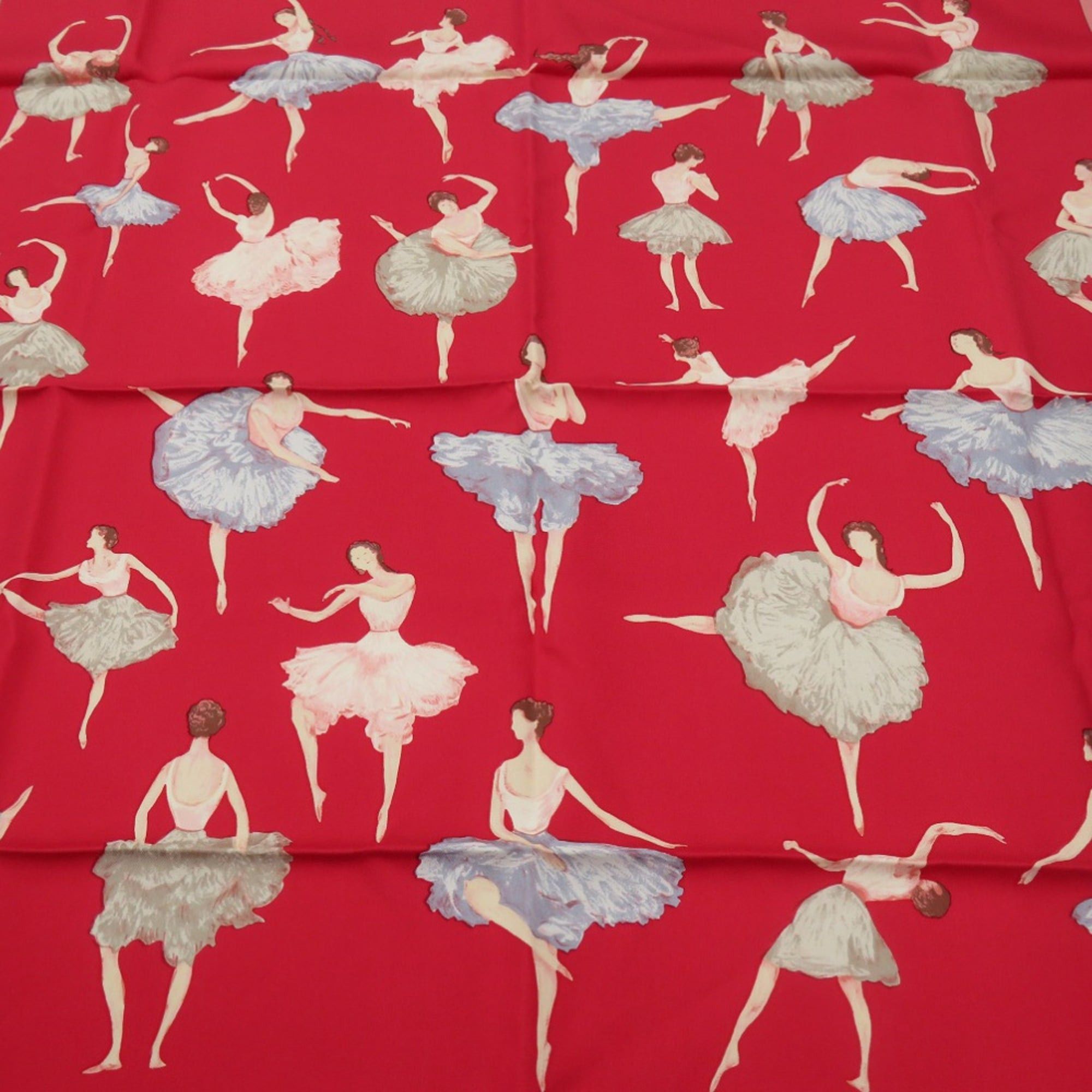 Hermes Excellent condition Hermes Carre 90 La Dance Ballerina Red Scarf Muffler 0003 HERMES Size ONE SIZE - 3 Thumbnail