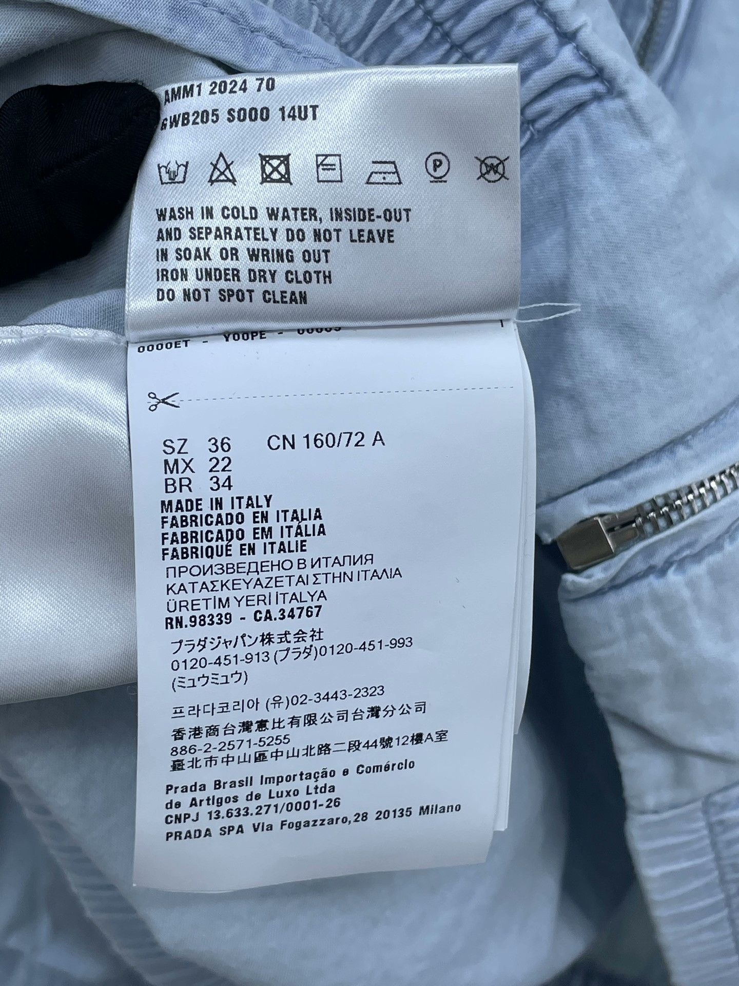 Miu Miu Miu Miu Washed Thin Soft Denim Zip Shirt Size XS / US 0-2 / IT 36-38 - 9 Thumbnail