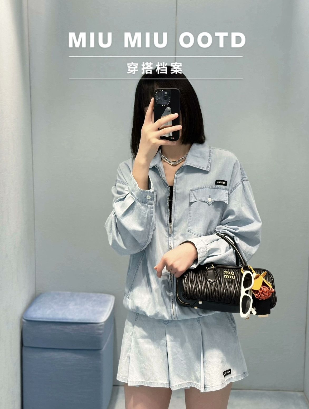 Miu Miu Miu Miu Washed Thin Soft Denim Zip Shirt Size XS / US 0-2 / IT 36-38 - 7 Thumbnail