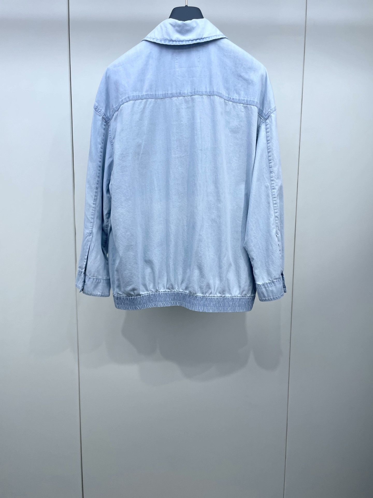 Miu Miu Miu Miu Washed Thin Soft Denim Zip Shirt Size XS / US 0-2 / IT 36-38 - 2 Thumbnail