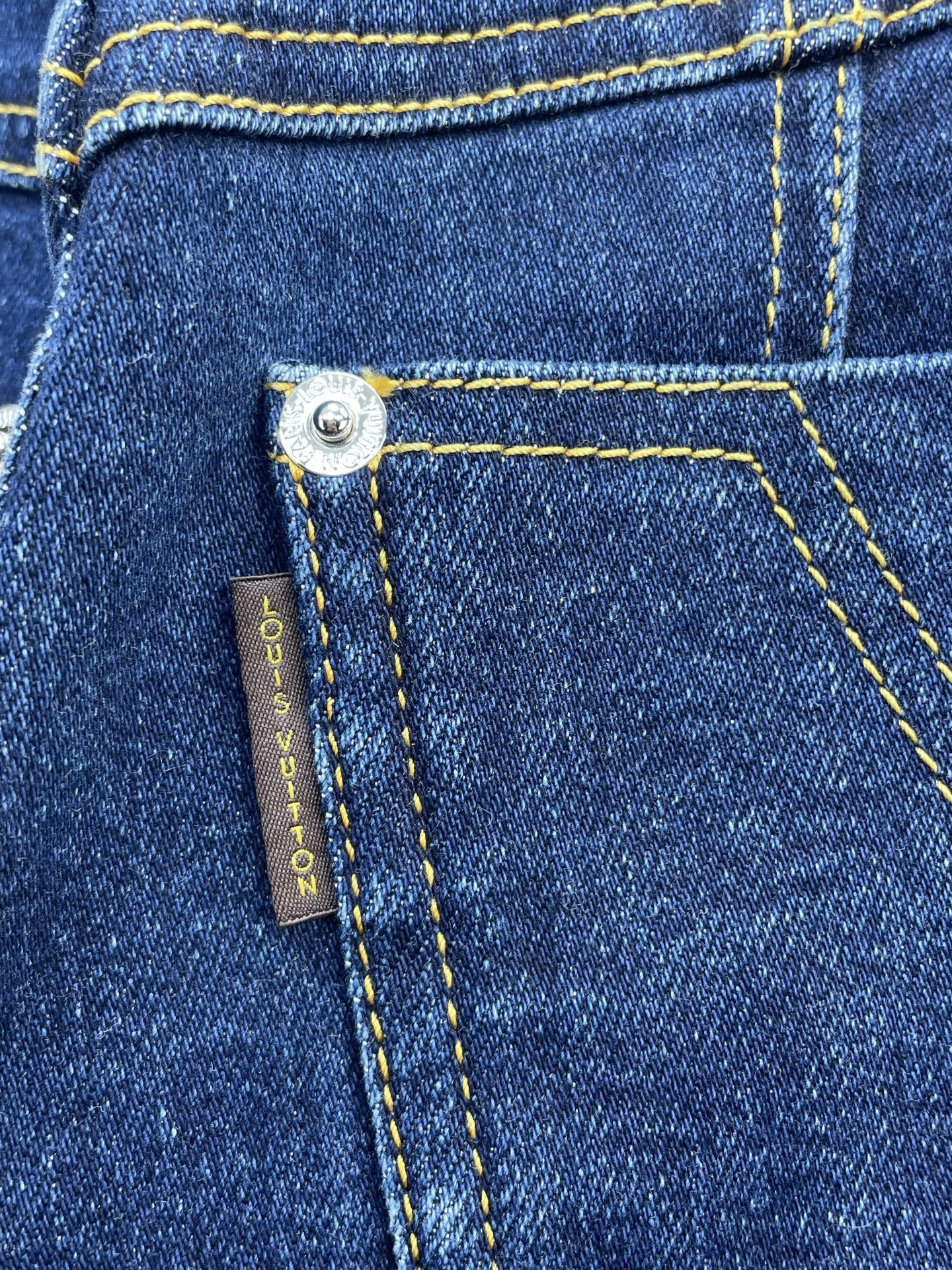 Louis Vuitton LV Blue Denim Skinny Pants Size 36" / US 14 / IT 50 - 3 Thumbnail