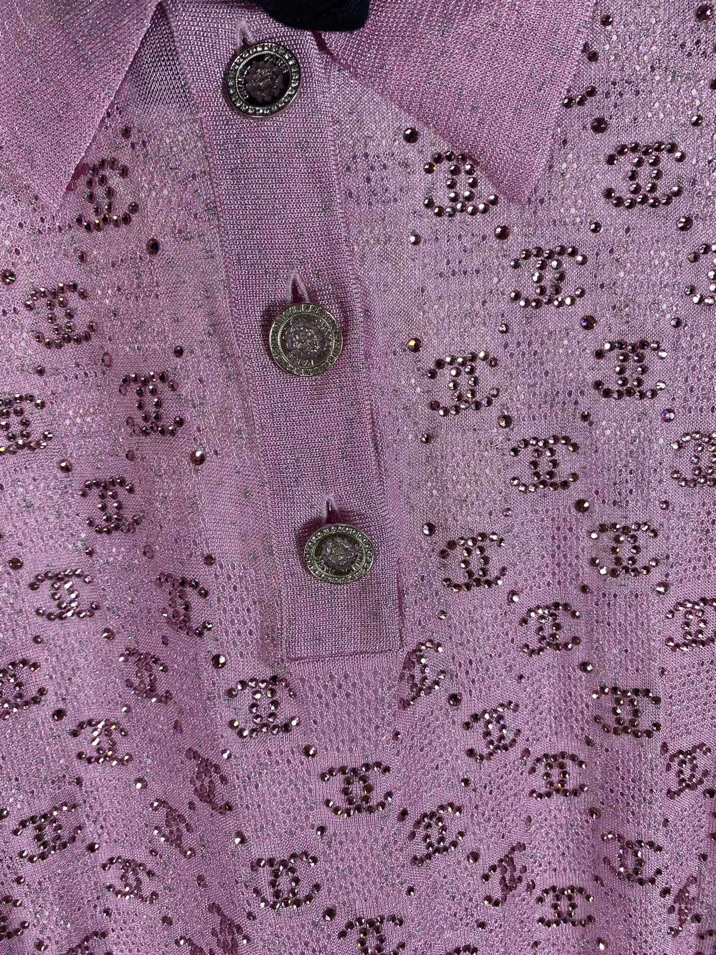 Chanel Chanel 23P Pink Diamond CC Polo Dress Size XXS / US 00 / IT 34 - 4 Thumbnail