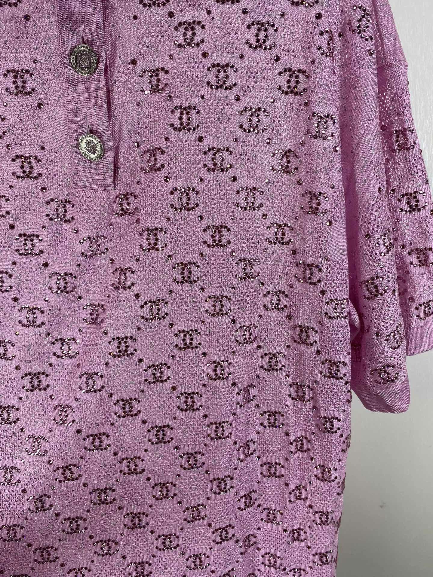Chanel Chanel 23P Pink Diamond CC Polo Dress Size XXS / US 00 / IT 34 - 5 Thumbnail