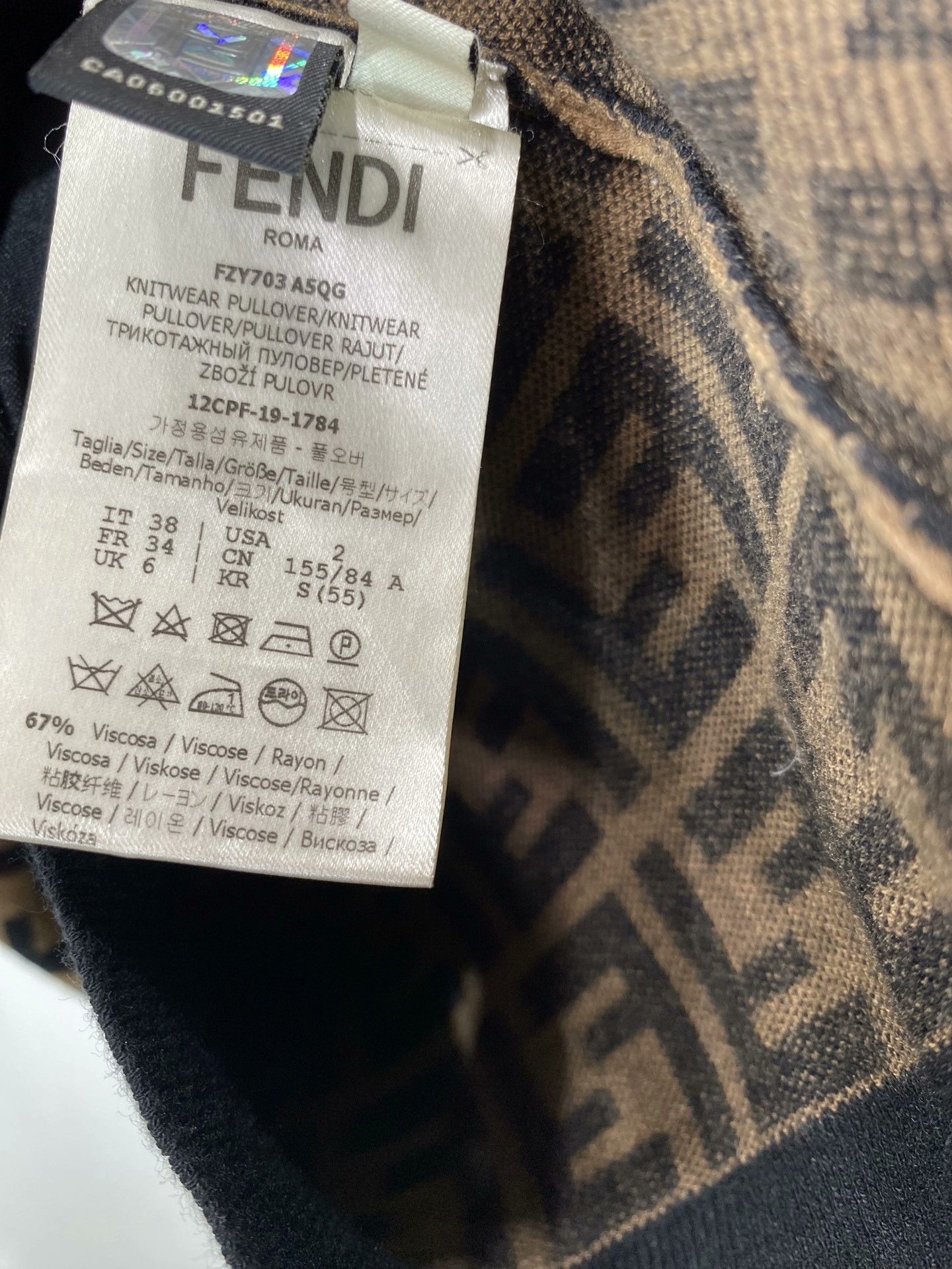 Fendi Fendi Monogram Knit Pullover Size S / US 4 / IT 40 - 6 Thumbnail