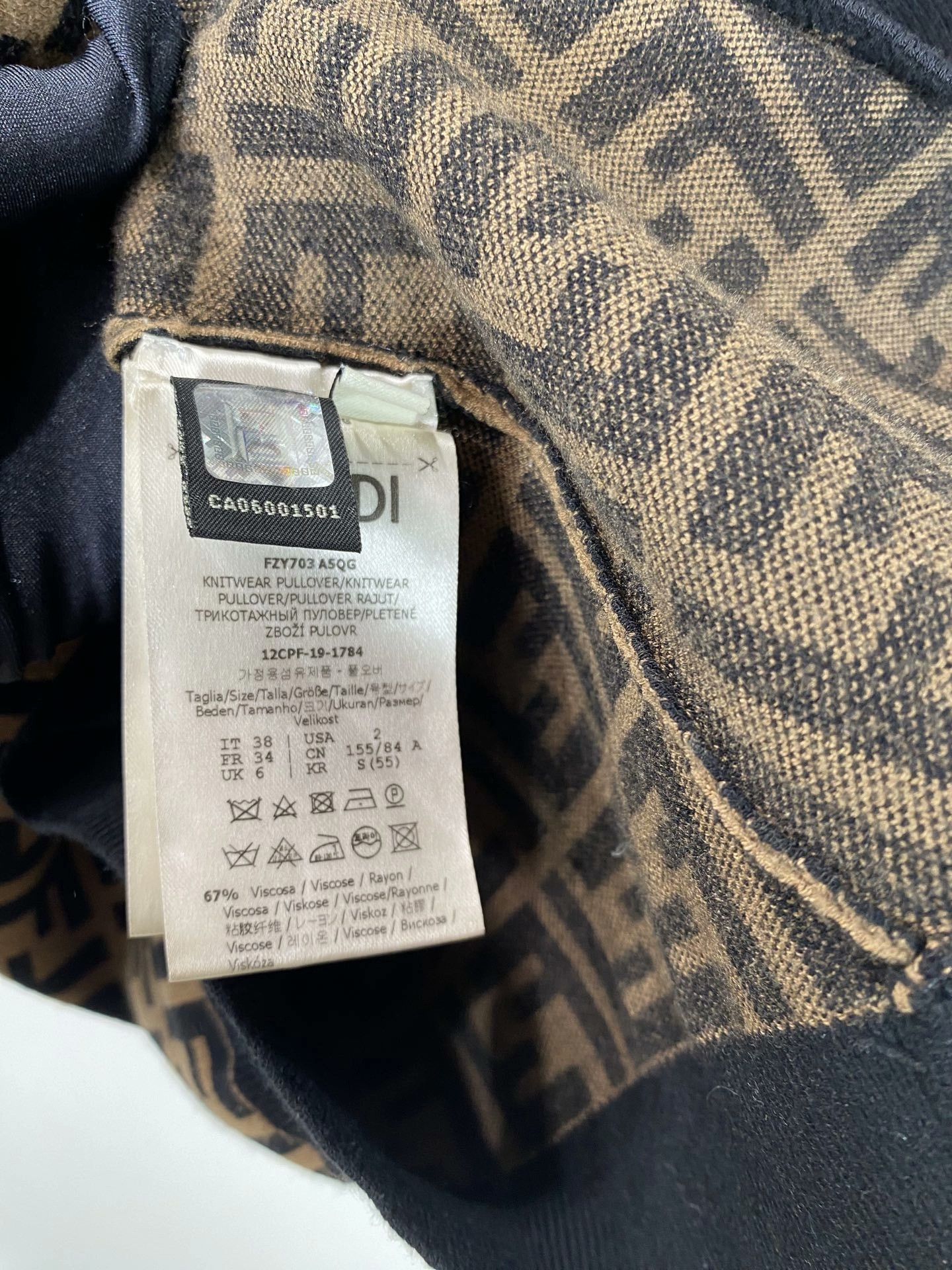 Fendi Fendi Monogram Knit Pullover Size S / US 4 / IT 40 - 5 Thumbnail