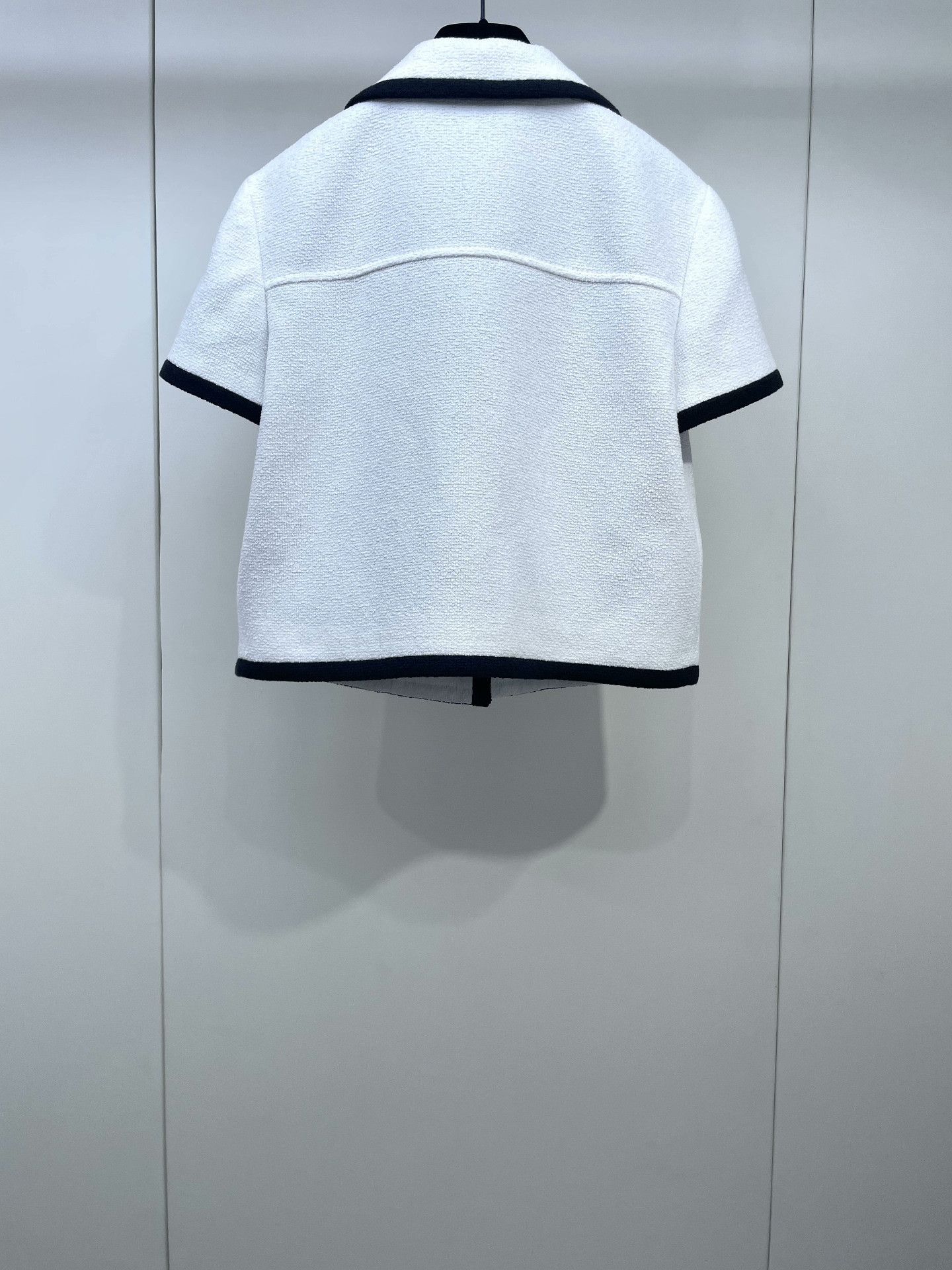 Gucci Gucci Black White Tweed Short-Sleeve Top Size S / US 4 / IT 40 - 2 Thumbnail