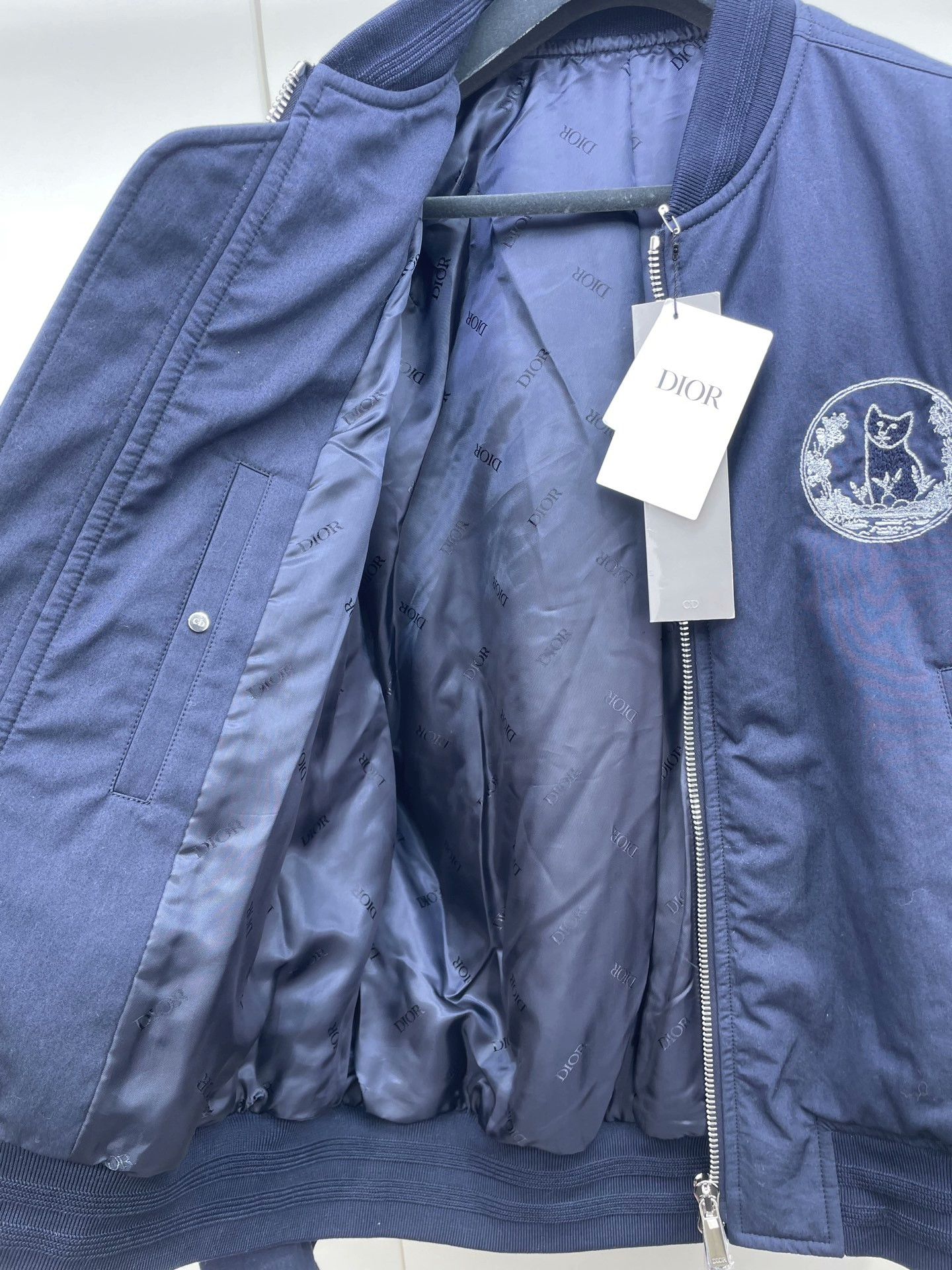 Dior Dior 2025 Navy Flight Zip Jacket Size US M / EU 48-50 / 2 - 4 Thumbnail