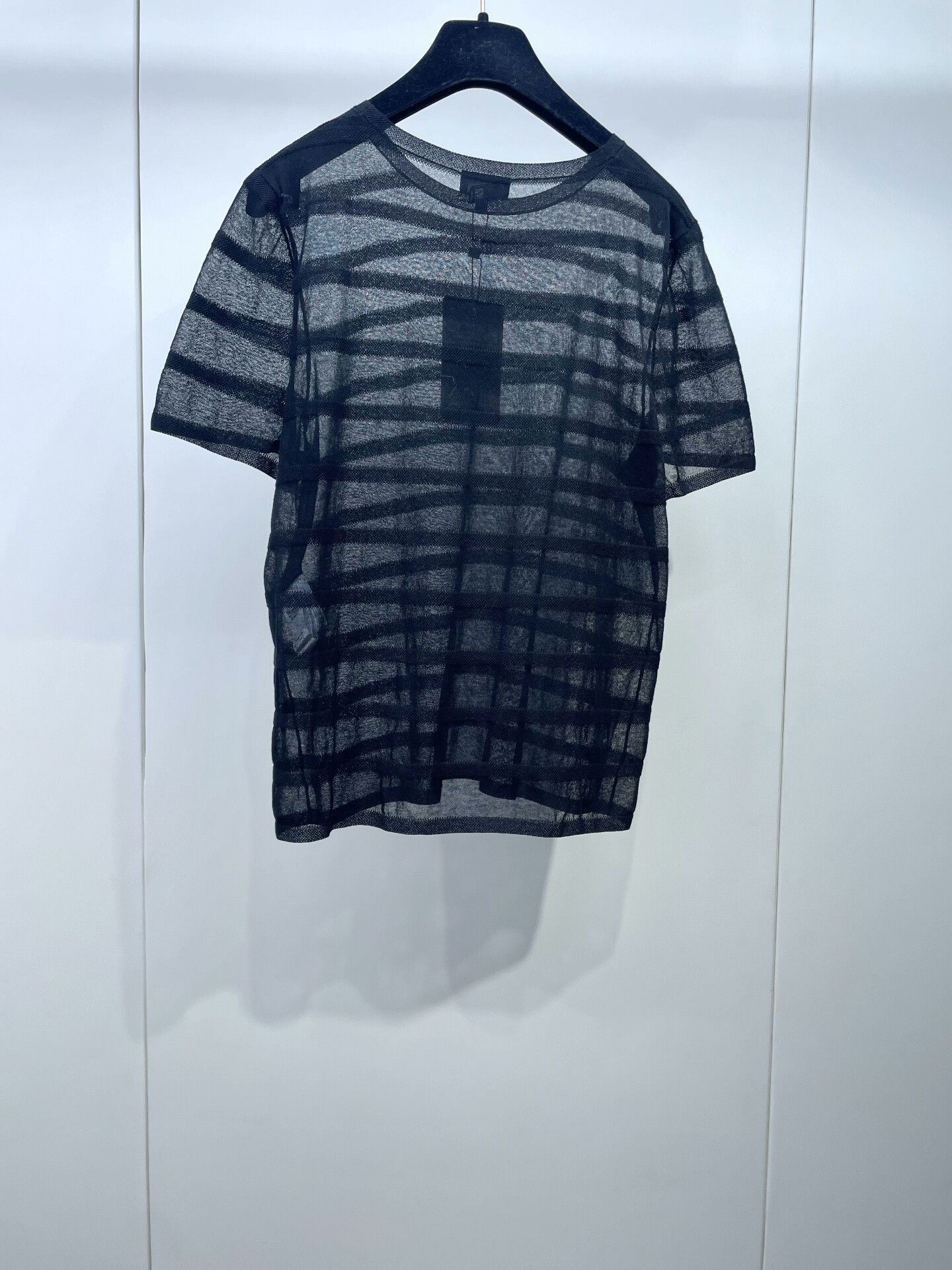Chanel Chanel Black Striped Sheer Short-Sleeve Size S / US 4 / IT 40 - 2 Thumbnail