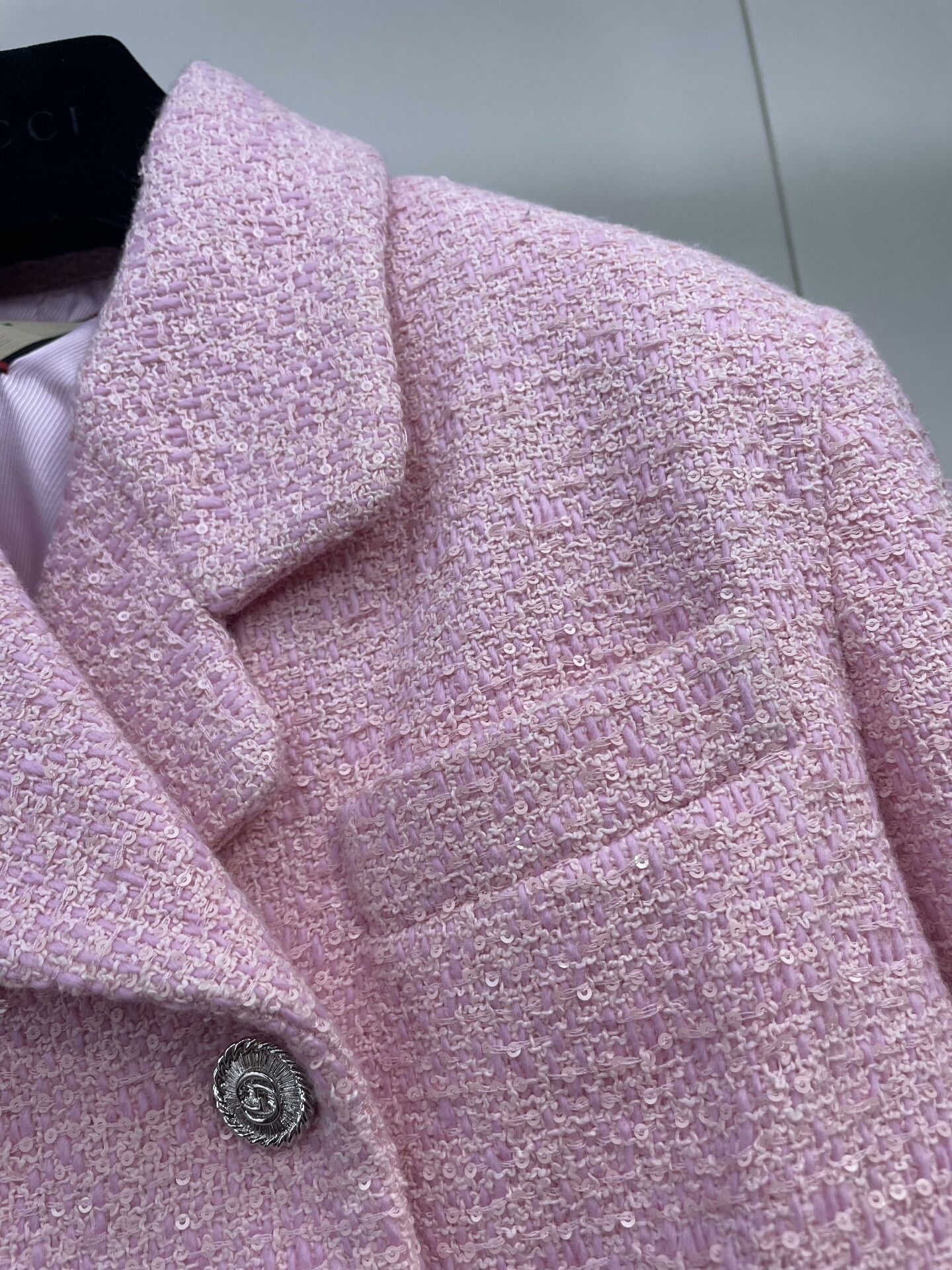Gucci Gucci Pink Double-Breasted Short Coat Size M / US 6-8 / IT 42-44 - 8 Thumbnail