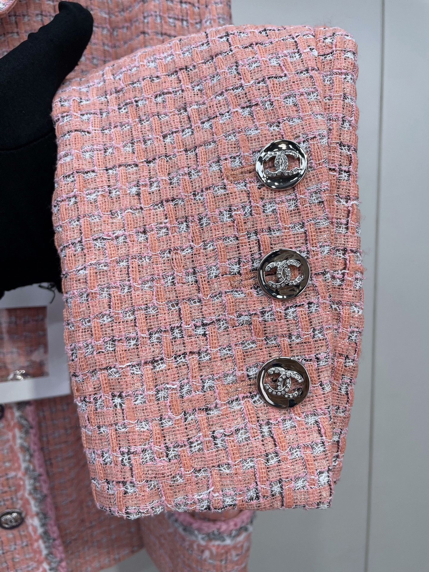 Chanel Chanel 24P Pink Knit Jacket Size S / US 4 / IT 40 - 3 Thumbnail