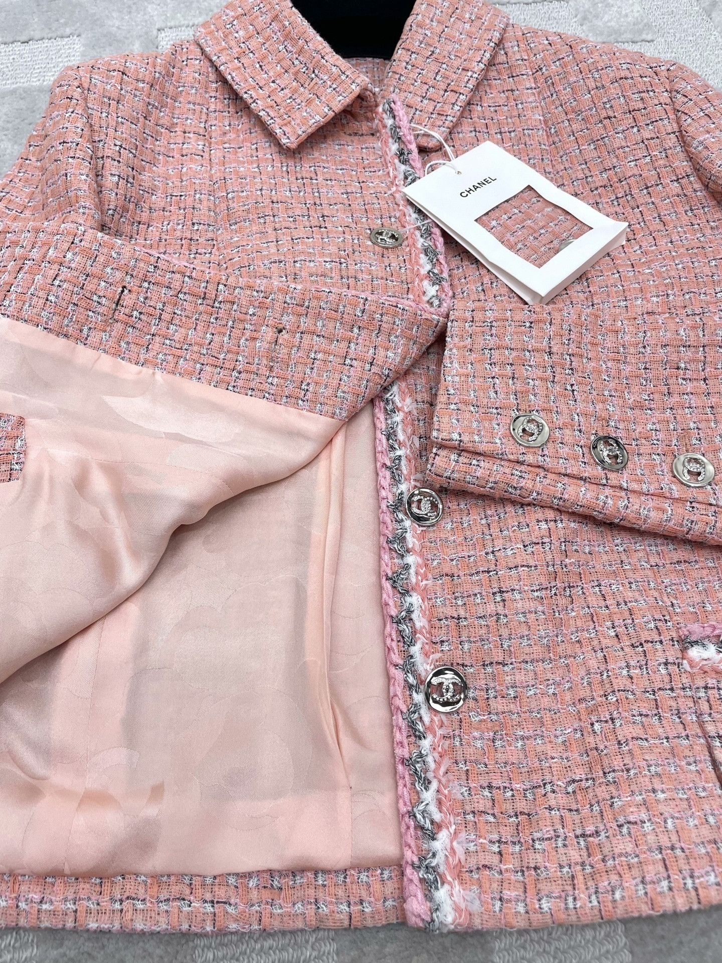 Chanel Chanel 24P Pink Knit Jacket Size S / US 4 / IT 40 - 4 Thumbnail