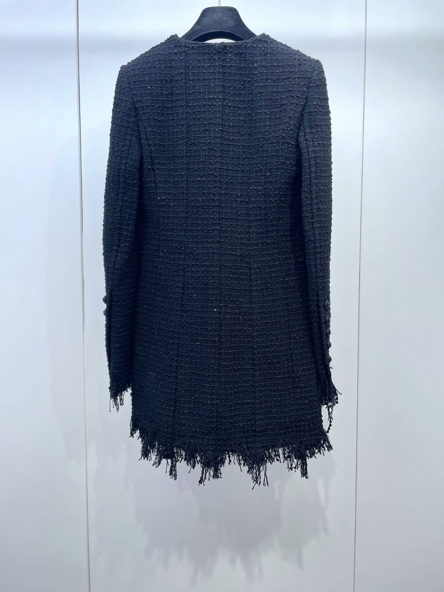 Chanel Chanel 22C Black Shimmer Fringe Jacket Size XXS / US 00 / IT 34 - 2 Thumbnail