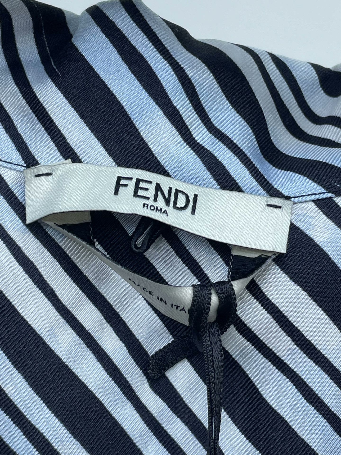 Fendi Fendi Striped Graffiti Short-Sleeve Shirt Size S / US 4 / IT 40 - 6 Thumbnail