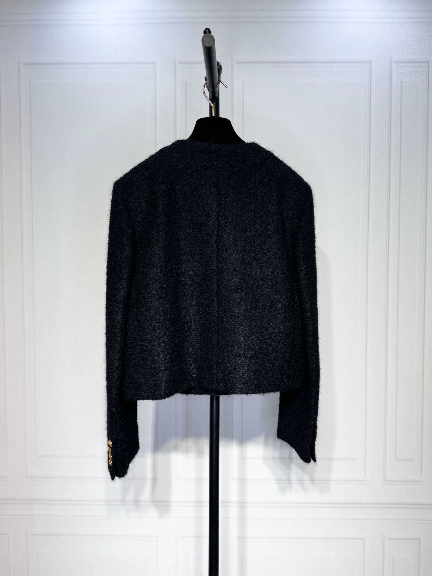 Celine Celine Black Gold Button Coat FR38 Size S / US 4 / IT 40 - 2 Thumbnail